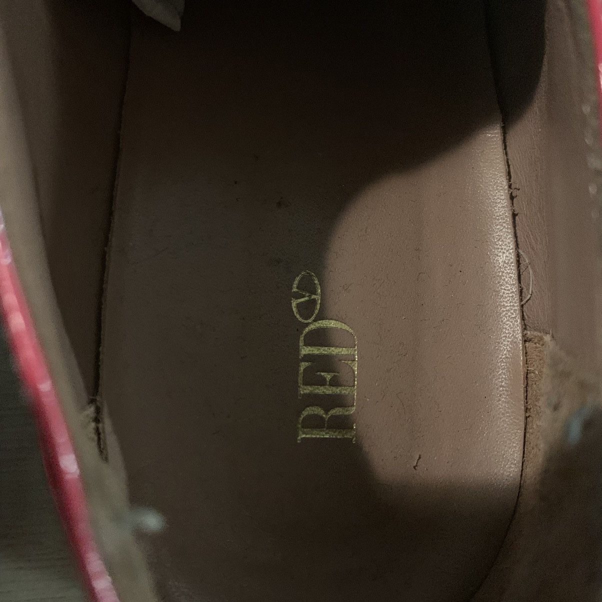 Red Valentino pink and silver lace up shoes