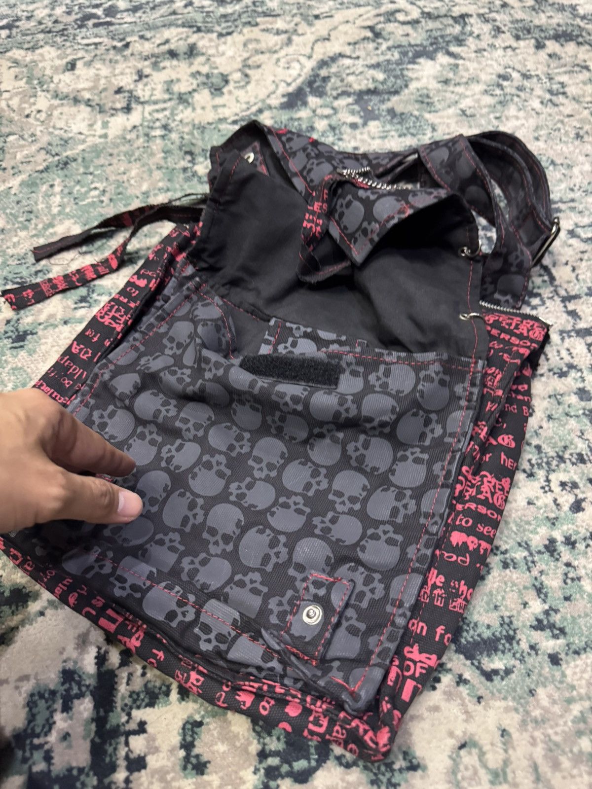 blood storm club skull sholuder bag