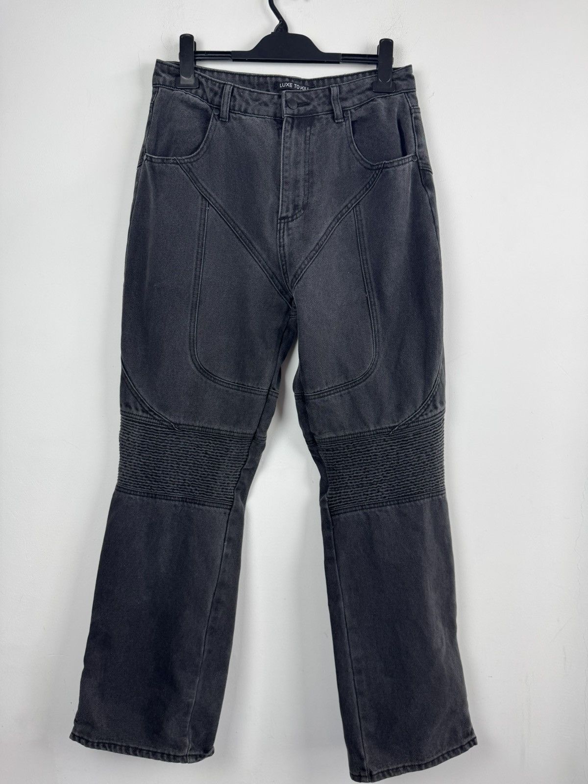 Vintage Luxe To Kill Avant Garde Opium Style Oversized Denim Jeans Size 30" / US 8 / IT 44 - 2 Thumbnail