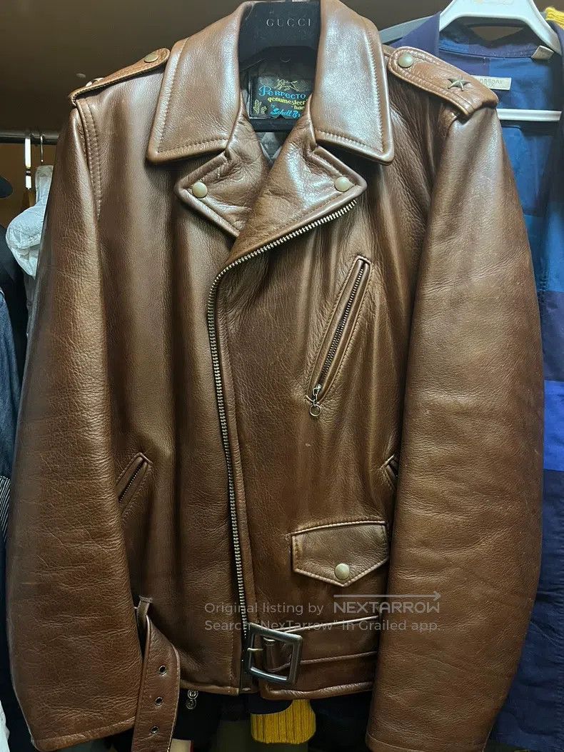 Schott Schott Motorcycle leather jacket Size US L / EU 52-54 / 3 - 1 Thumbnail