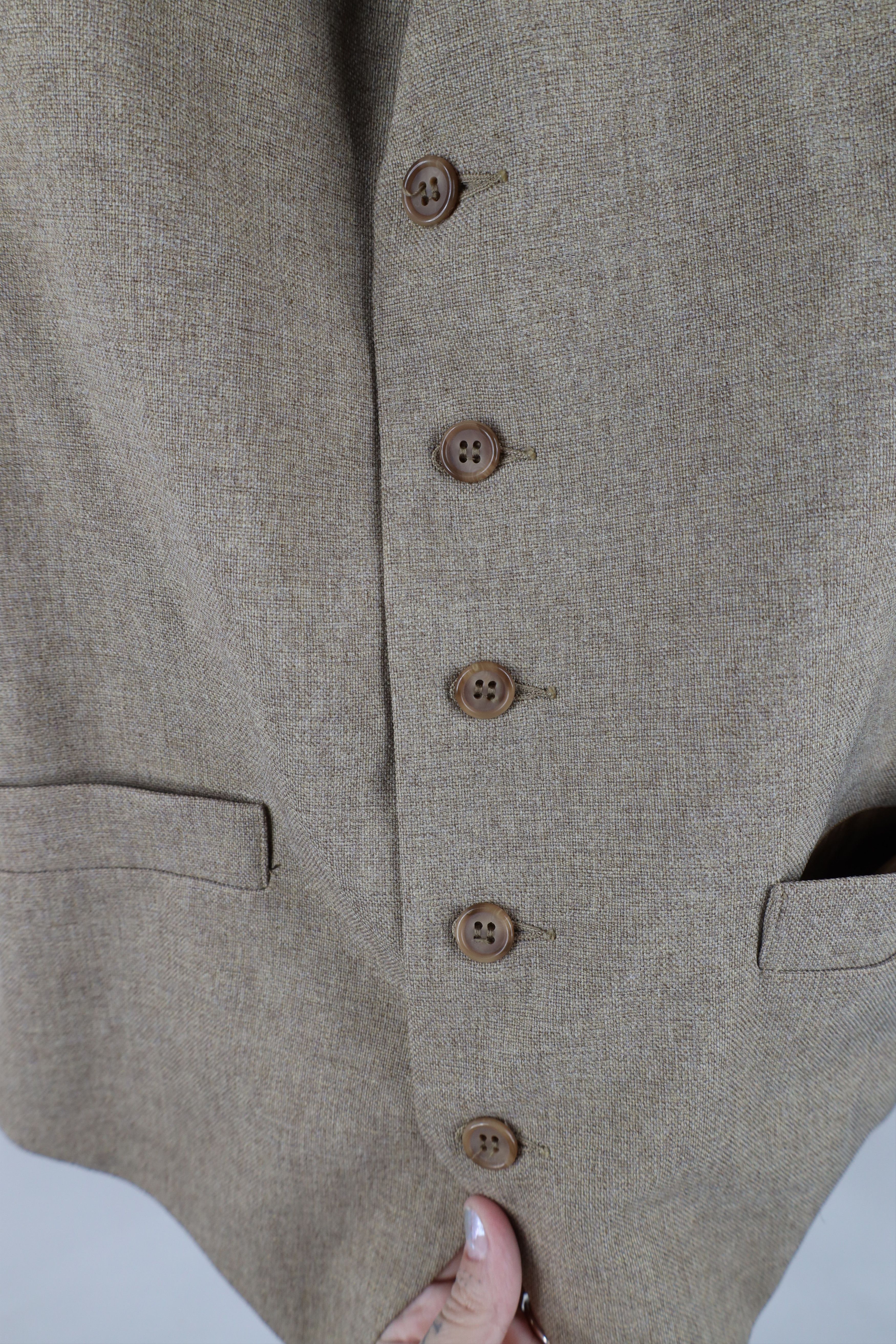 Levi's × Vintage Vintage 70s Levis Button Suit Vest Jacket Brown USA Size US M / EU 48-50 / 2 - 5 Thumbnail