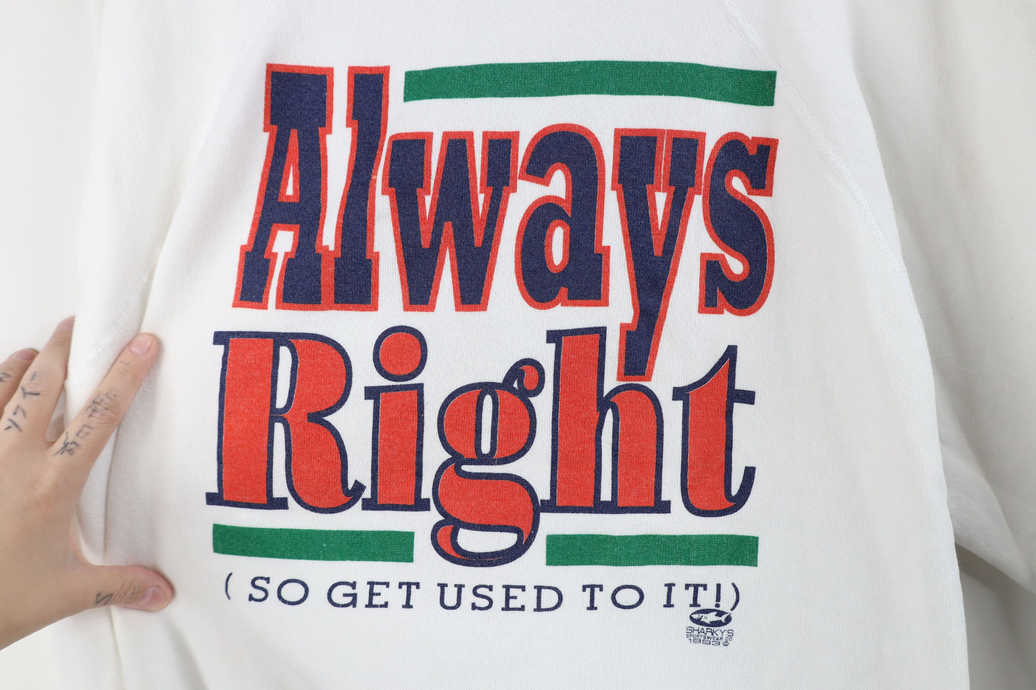 Vintage Vintage 90s Streetwear Right Get Used To It Sweatshirt USA Size L / US 10 / IT 46 - 4 Thumbnail