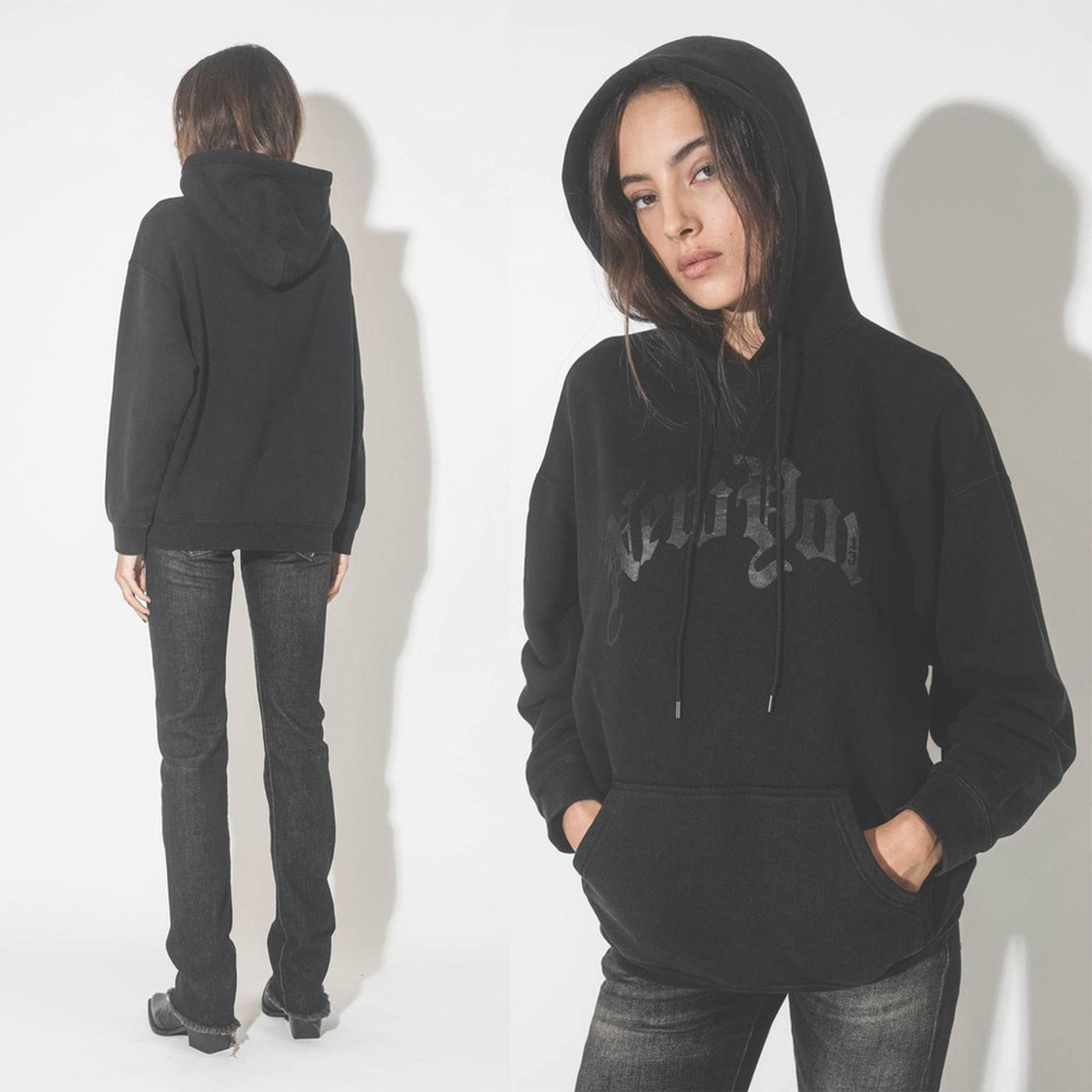 R13 R13 Sweatshirt Hoodie Capuche New York Acid Black Women's XS Size XS / US 0-2 / IT 36-38 - 4 Thumbnail