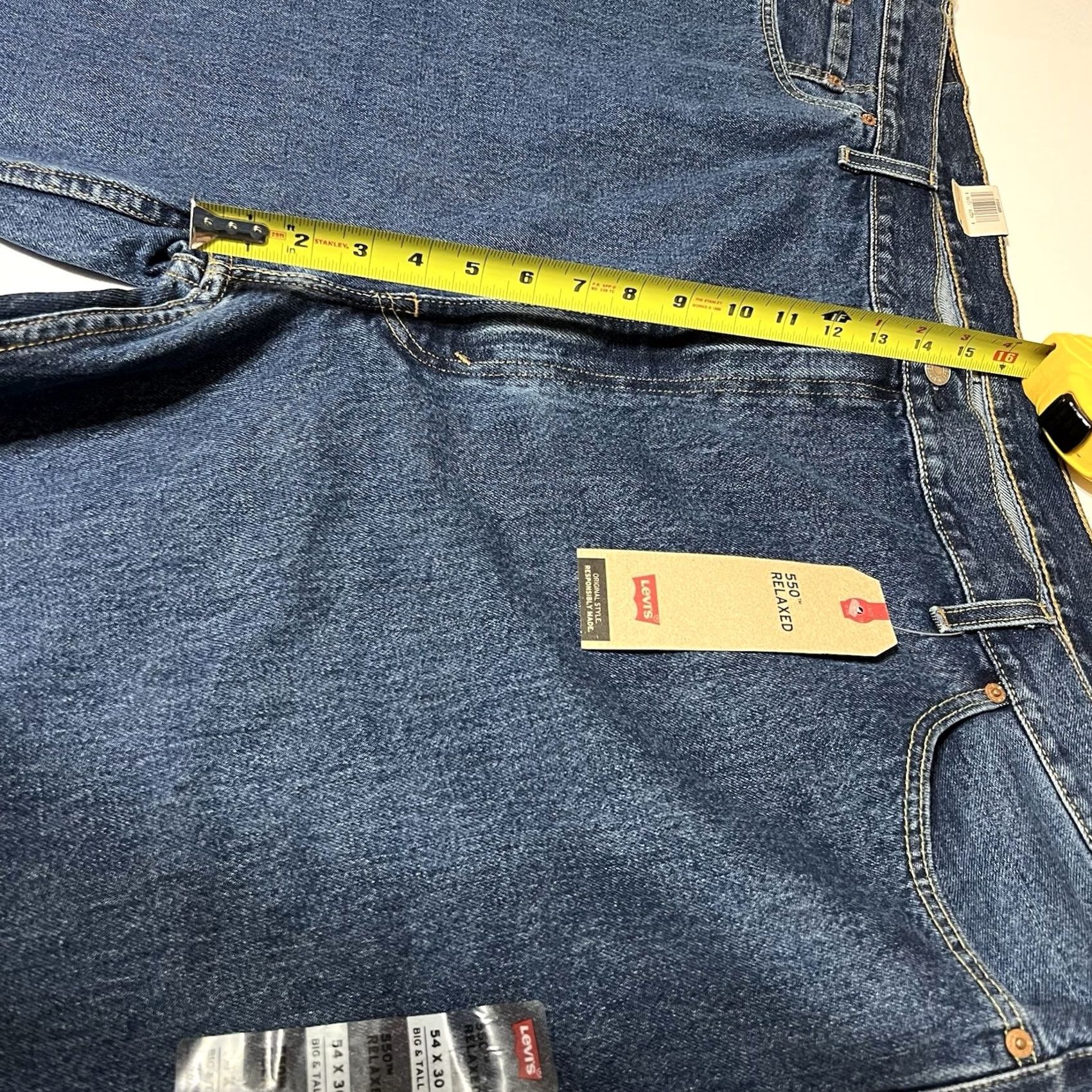 Levi's VINTAGE Levis 550 Jeans Mens 54x30 Blue Relaxed Fit Tapered Big & Tall Denim NWT Size US 38 / EU 54 - 5 Thumbnail
