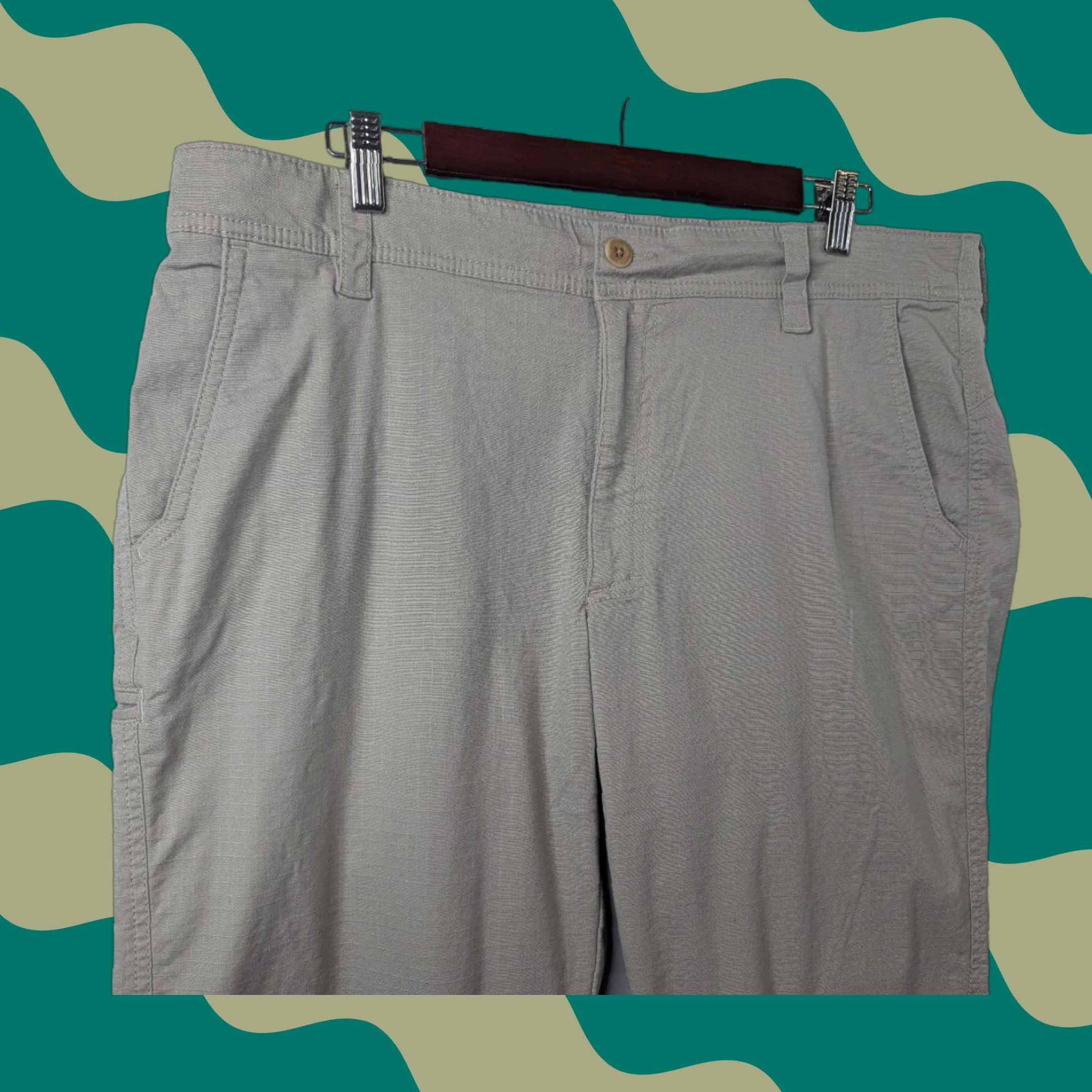 Vintage LL Bean Explorer Ripstop Pants Mens 38x32 Tan Khaki Tapered Leg Outdoor Hiking Chino Size US 38 / EU 54 - 1 Thumbnail