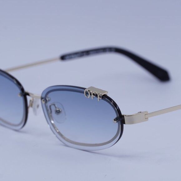 Off-White Off-White OERI13M MIAMI 7642 Sunglasses Gold Oval Frame Size ONE SIZE - 5 Thumbnail