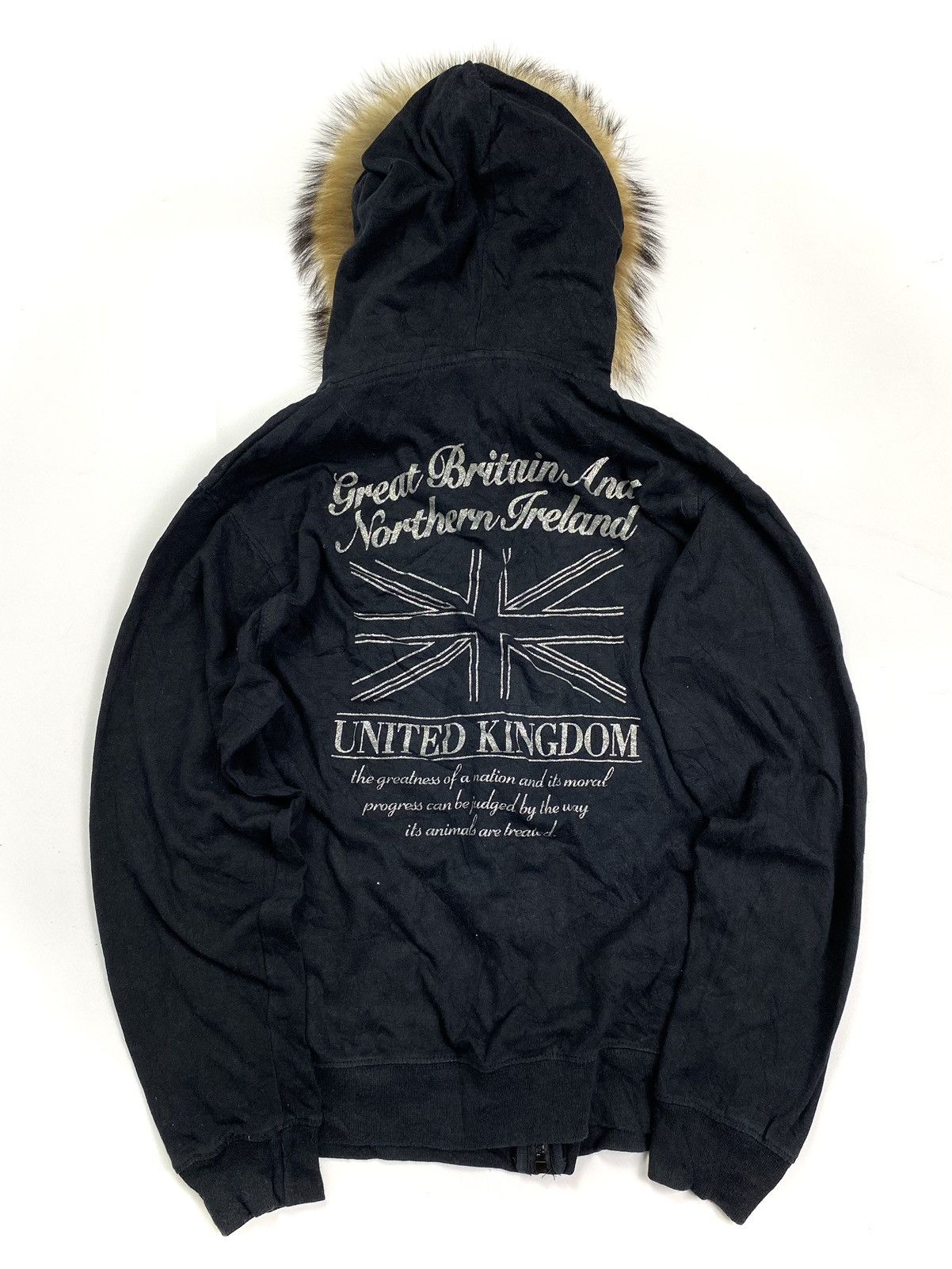 Le Grande Bleu (L.G.B.) Ifsixwasnine lgb style fur hoodie england british flag Size US S / EU 44-46 / 1 - 2 Thumbnail