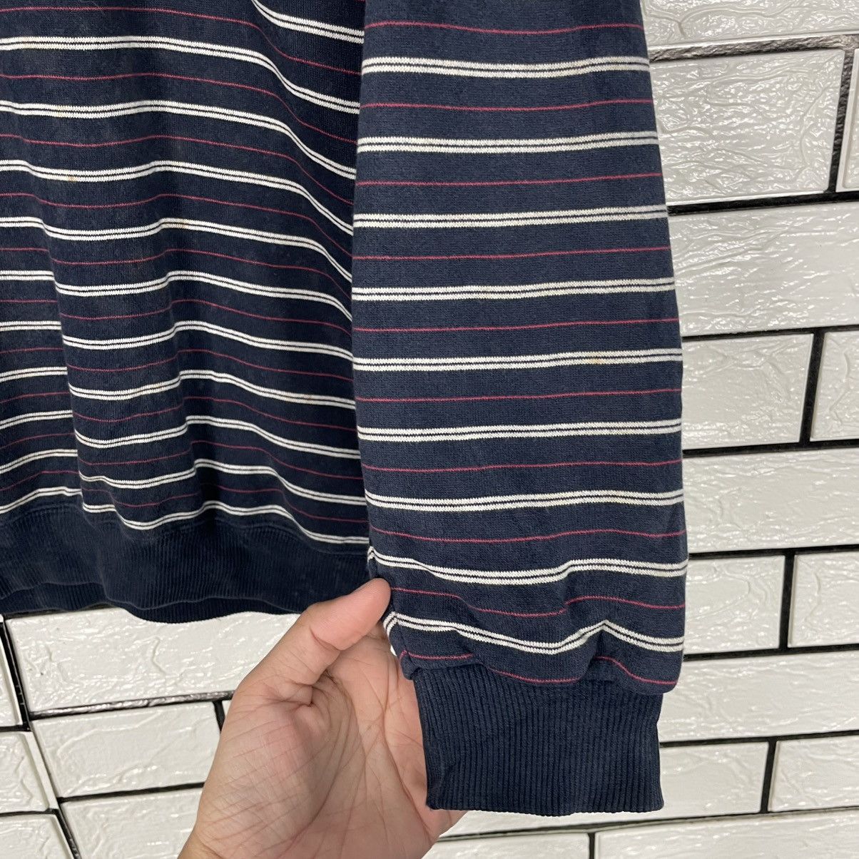 Japanese Brand Iy Basic Striped Sweatshirt Size US M / EU 48-50 / 2 - 9 Thumbnail