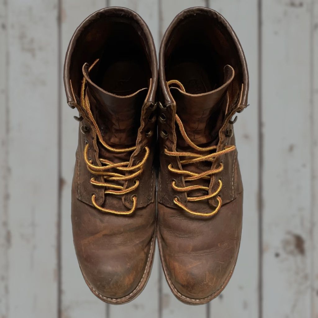 Red Wing VINTAGE Red Wing Shoes Rover 2950 Copper Leather Boots Mens 10 D Brown USA Heritage Work Boots Leather Upper Leather Outsole Rough & Tough Rusted? Size US 10 / EU 43 - 1 Thumbnail