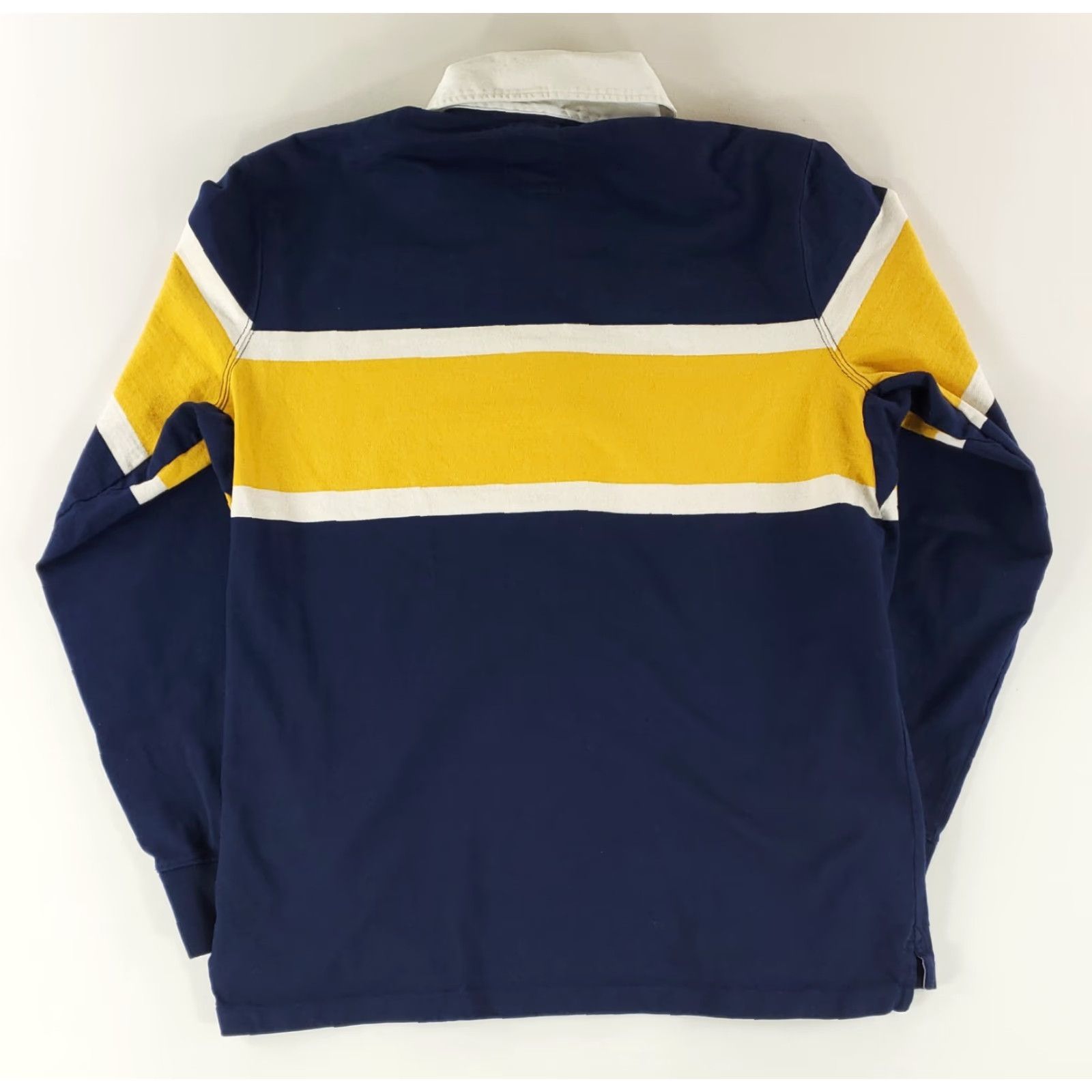 Lands' End Lands' End Polo Shirt Rugby Long Sleeve Mens L Blue White Yellow Size US L / EU 52-54 / 3 - 3 Thumbnail