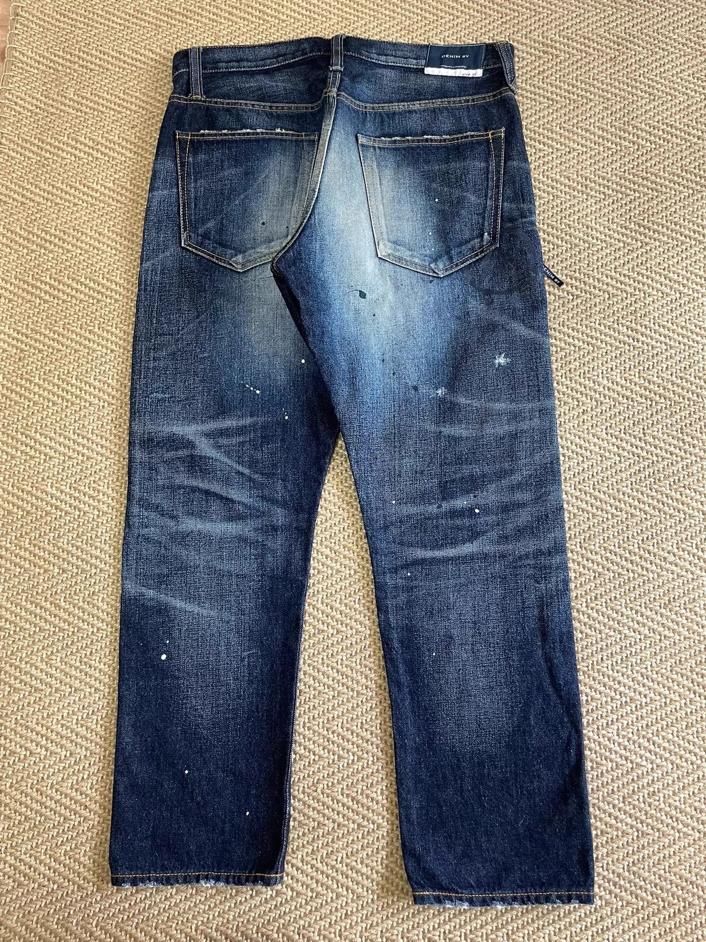 Fragment Design FRAGMENT x VANQUISH 9 Jeans Yellow Wash Distress Splatter Size US 32 / EU 48 - 2 Thumbnail