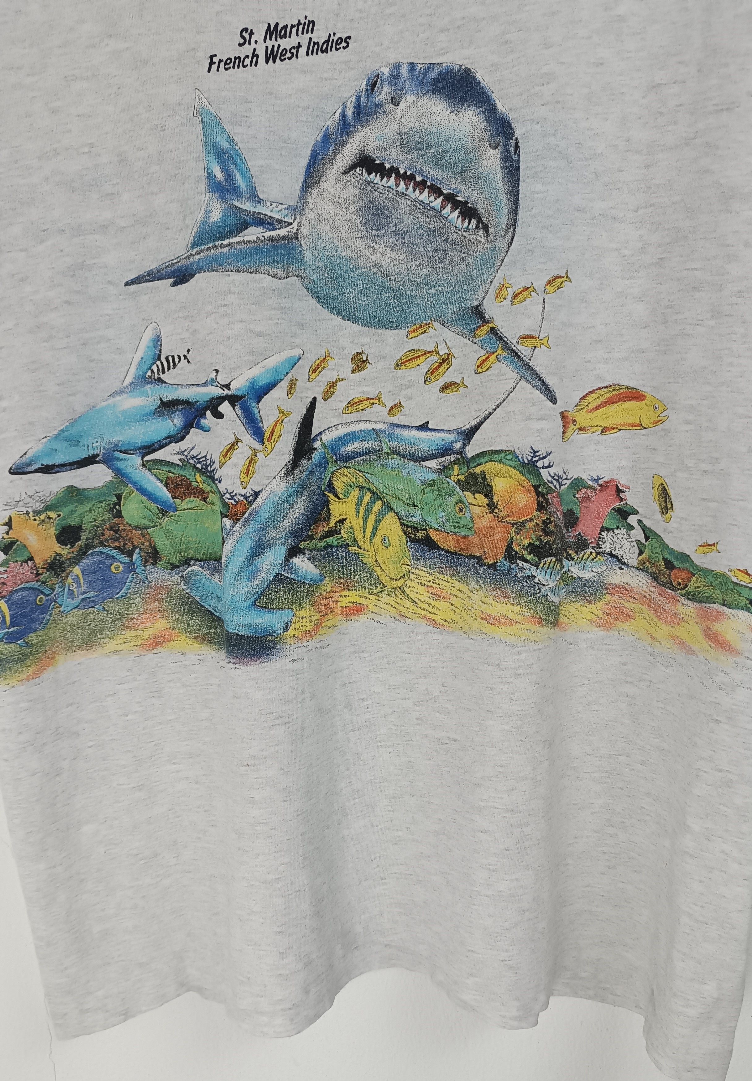 Habitat VINTAGE 90'S ST.MARTIN WEST INDIES SHARK MARINE LIFE Size US XL / EU 56 / 4 - 8 Thumbnail