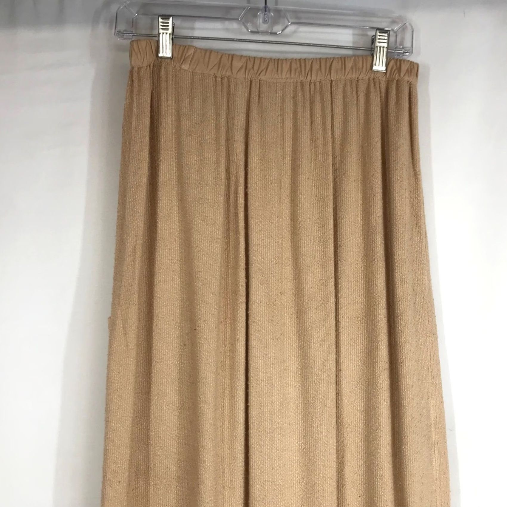 Vintage VINTAGE? No. Jules Pants Beige Knit Cargo Pockets Relaxed Wide-Leg Cotton Blend Pull On Women S-M Size? (Wait) Size 28" / US 6 / IT 42 - 5 Thumbnail