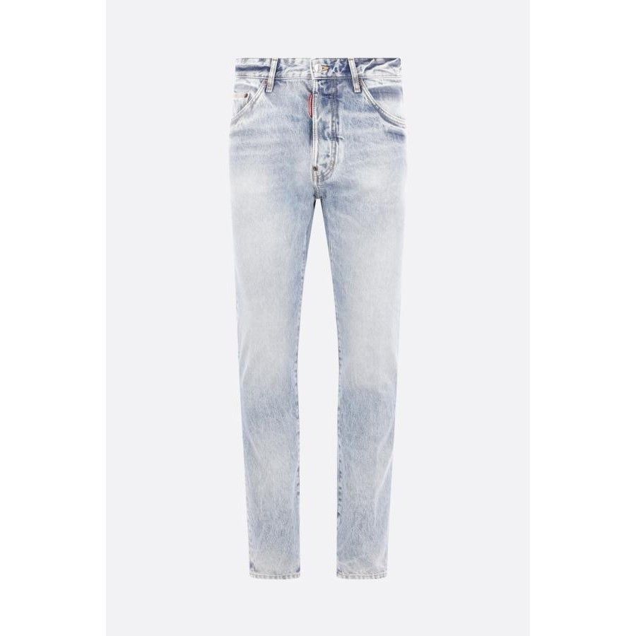 Dsquared2 DSQUARED2 Light Diagonale Wash Teddy Blue Distressed Denim J Size US 36 / EU 52 - 1 Thumbnail