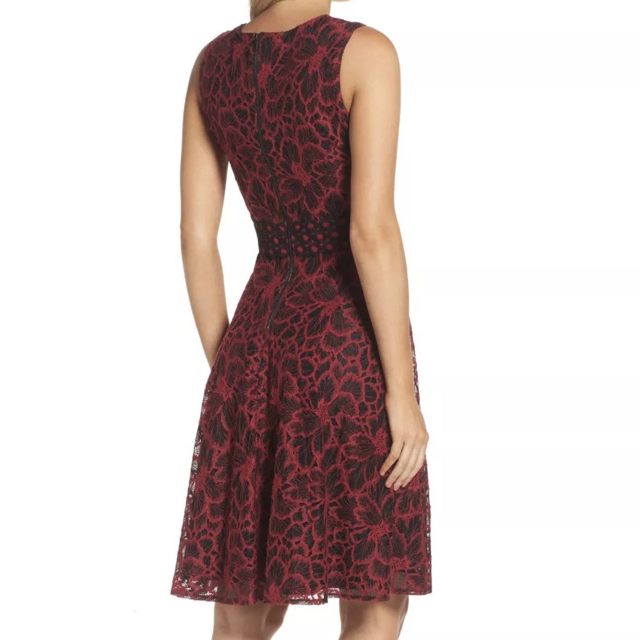 Other Taylor Magenta floral lace embroidered fit and flare dress Size XL / US 12-14 / IT 48-50 - 2 Thumbnail