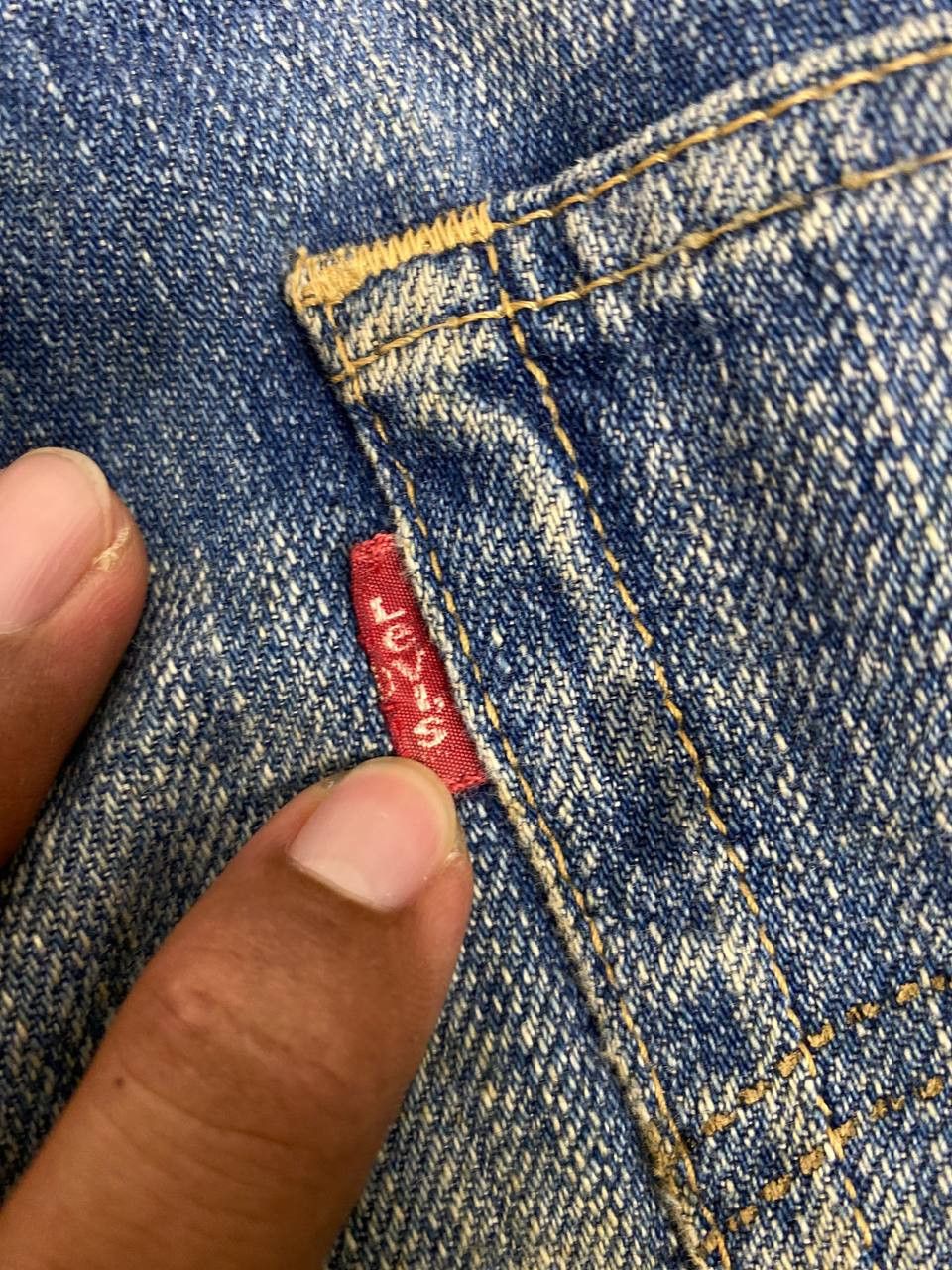 Levi's vintage levis 503 nice faded design denim Size US 34 / EU 50 - 6 Thumbnail