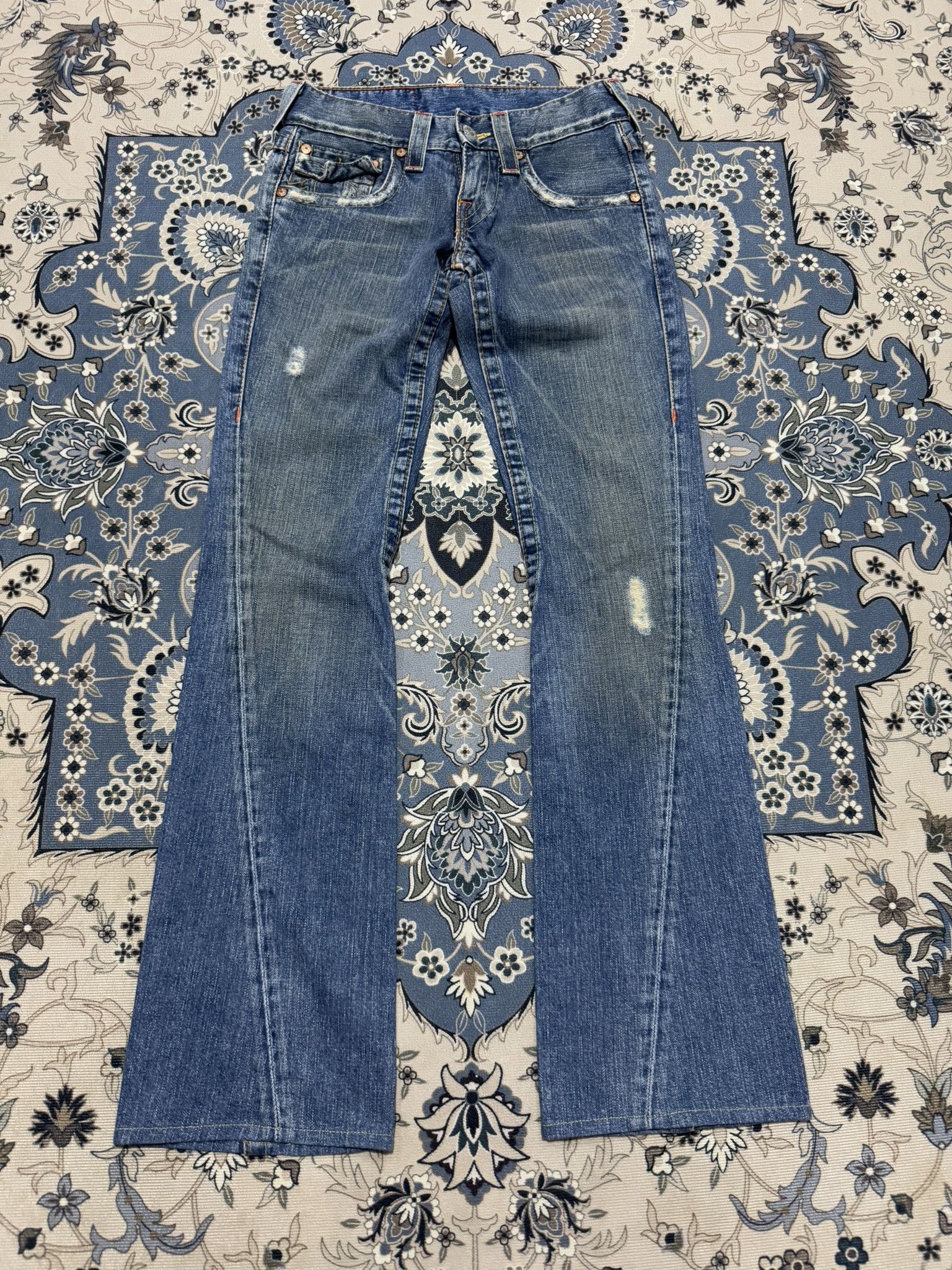 True Religion Y2K Flare True Religion Distressed Denim Size 27" / US 4 / IT 40 - 1 Thumbnail