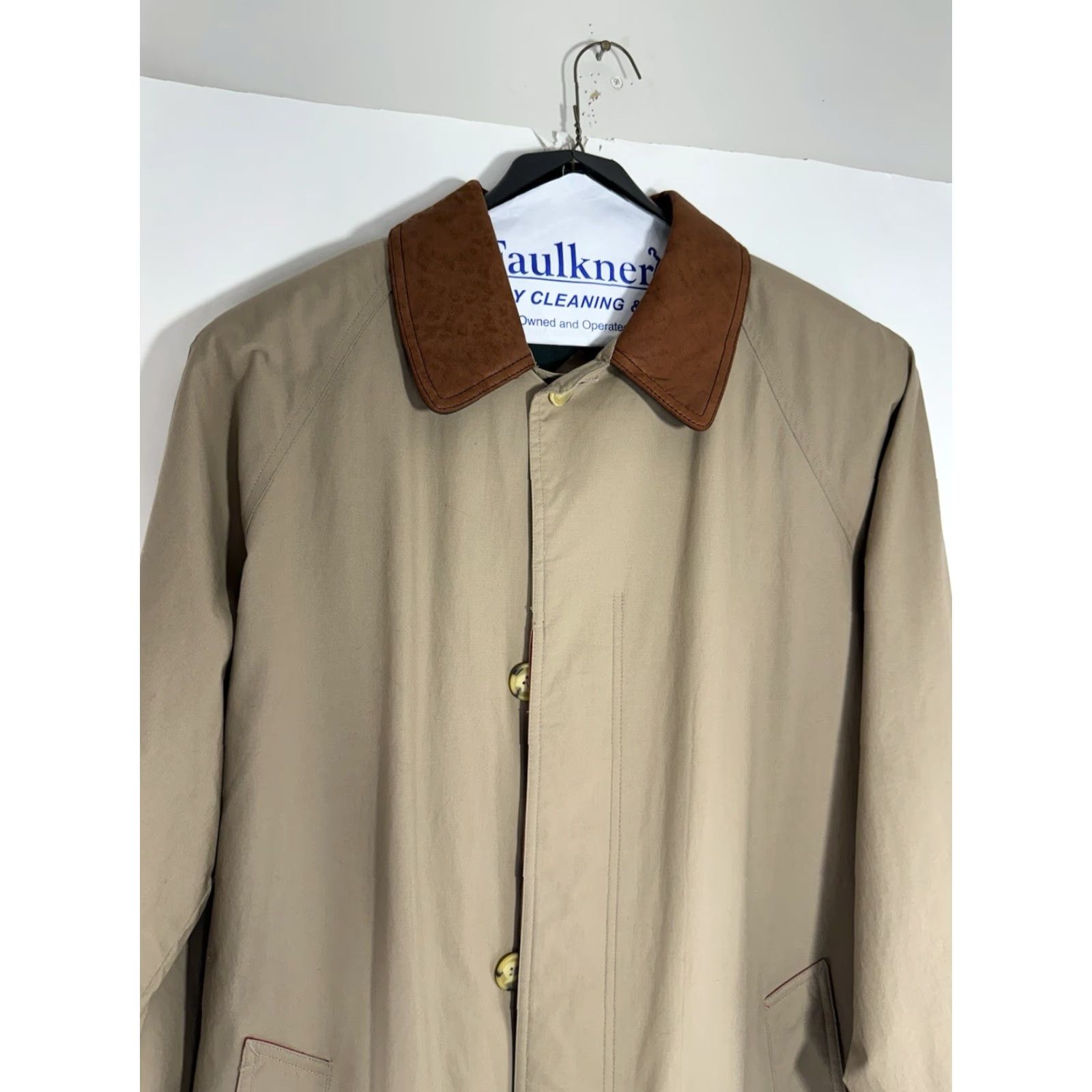 Gant GANT Coat Overcoat Leather Collar Vintage L Trenchcoat Raincoat Belted Mens HoC Light Brown Small? Size US L / EU 52-54 / 3 - 2 Thumbnail