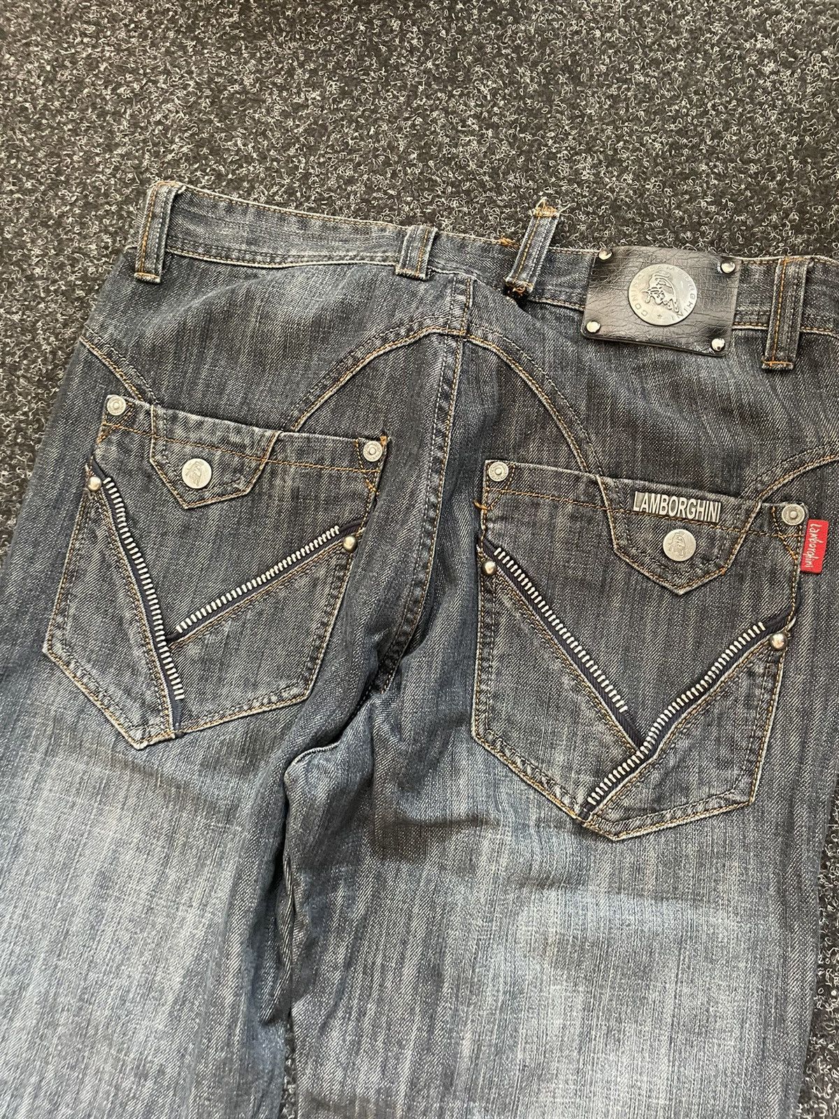 If Six Was Nine × Lamborghini 90s conino LAMBORGHIN jeans denim pants baggy old money Size US 33 - 3 Thumbnail