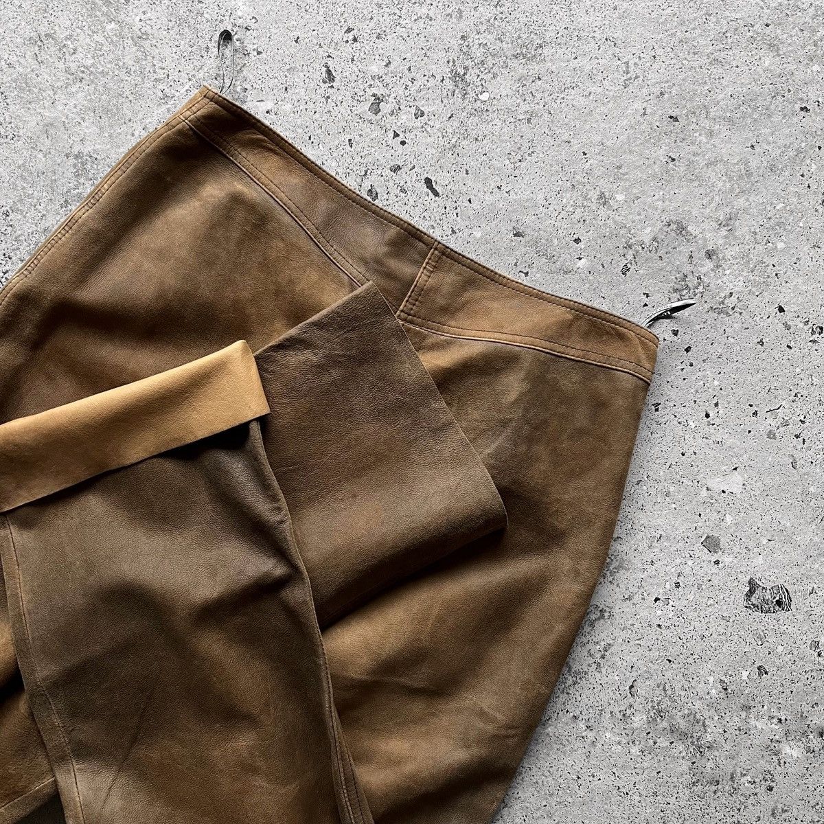 Leather × Luisa Cerano Luisa Cerano Womens Brown Leather Trousers Pants RRP €800 Size 30" / US 8 / IT 44 - 6 Thumbnail