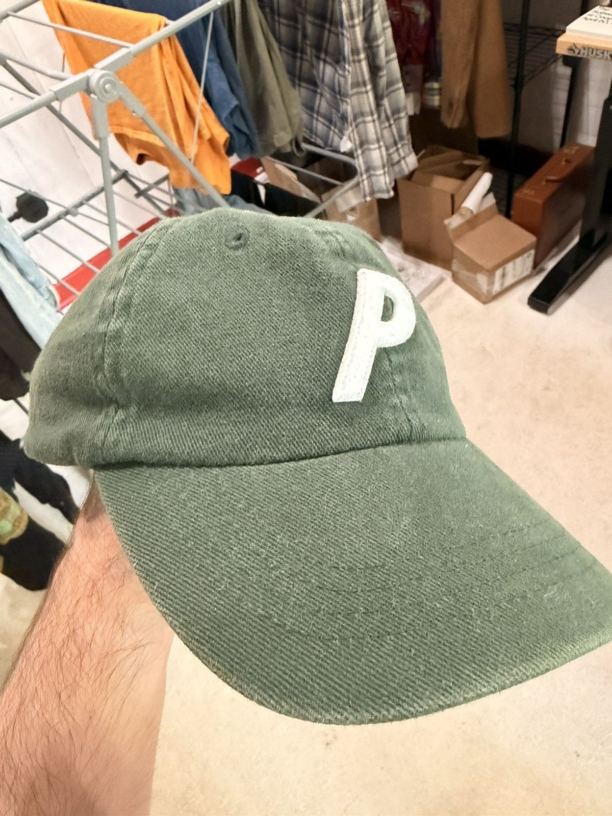 Palace Palace Washed Twill P 6-Panel Hat Dark Forest Green 🍃 Size ONE SIZE - 3 Thumbnail