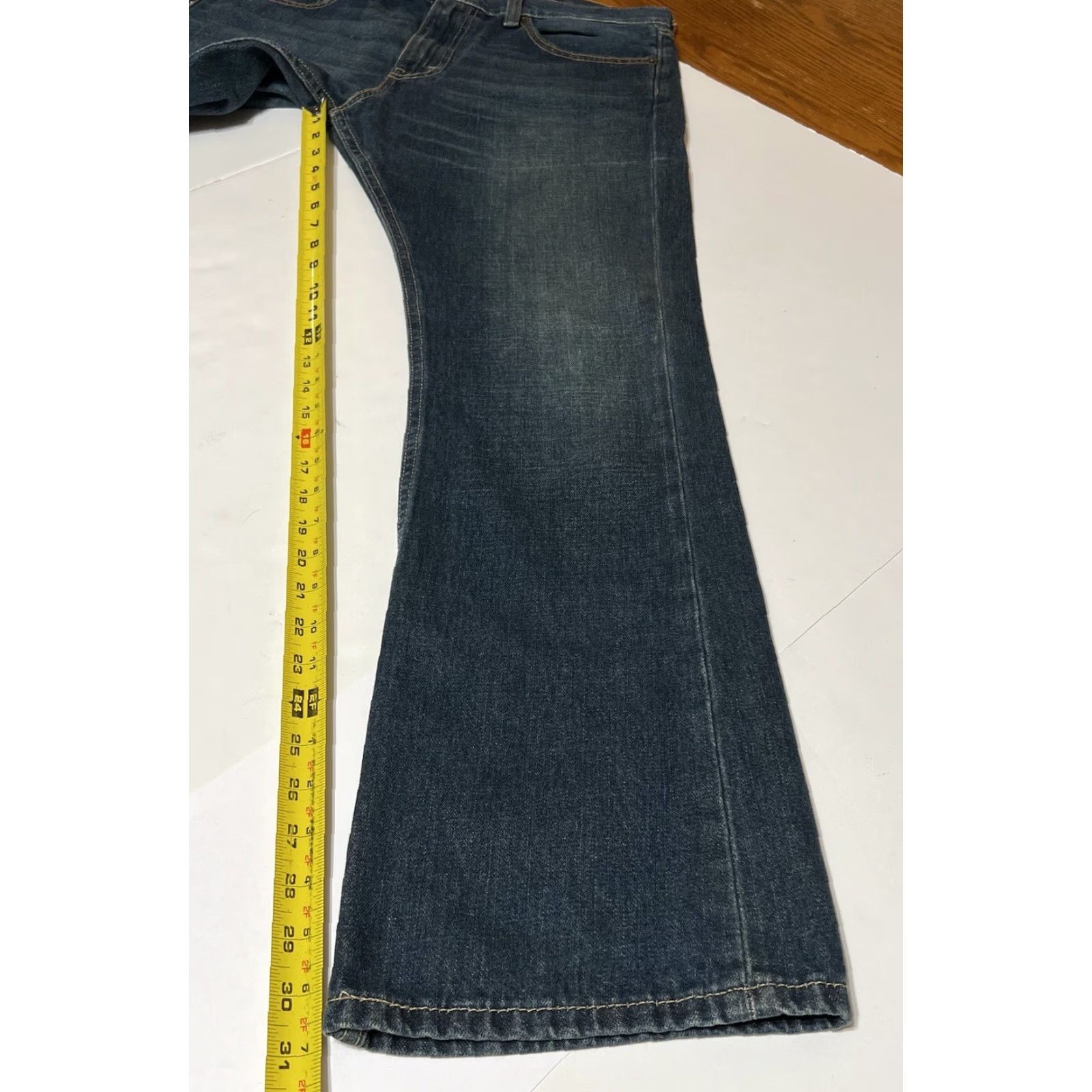 Levi's Levi's 527 Jeans Blue Boot Cut Denim Western 34x31 Regular Mens Belt Loops 5-Pocket Cotton Denim Medium Wash Vintage No 527 Model Cowboy Theme Western Size US 34 / EU 50 - 6 Thumbnail