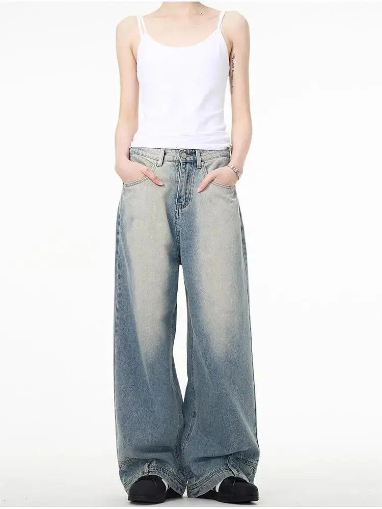 Japanese Brand × Jean Retro washed wide leg inverted jeans Size US 32 / EU 48 - 4 Thumbnail