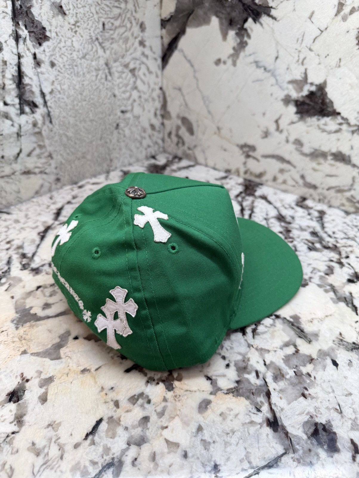 Chrome Hearts Chrome Hearts Cross Patch Hat Green White Baseball Cap Size ONE SIZE - 7 Thumbnail