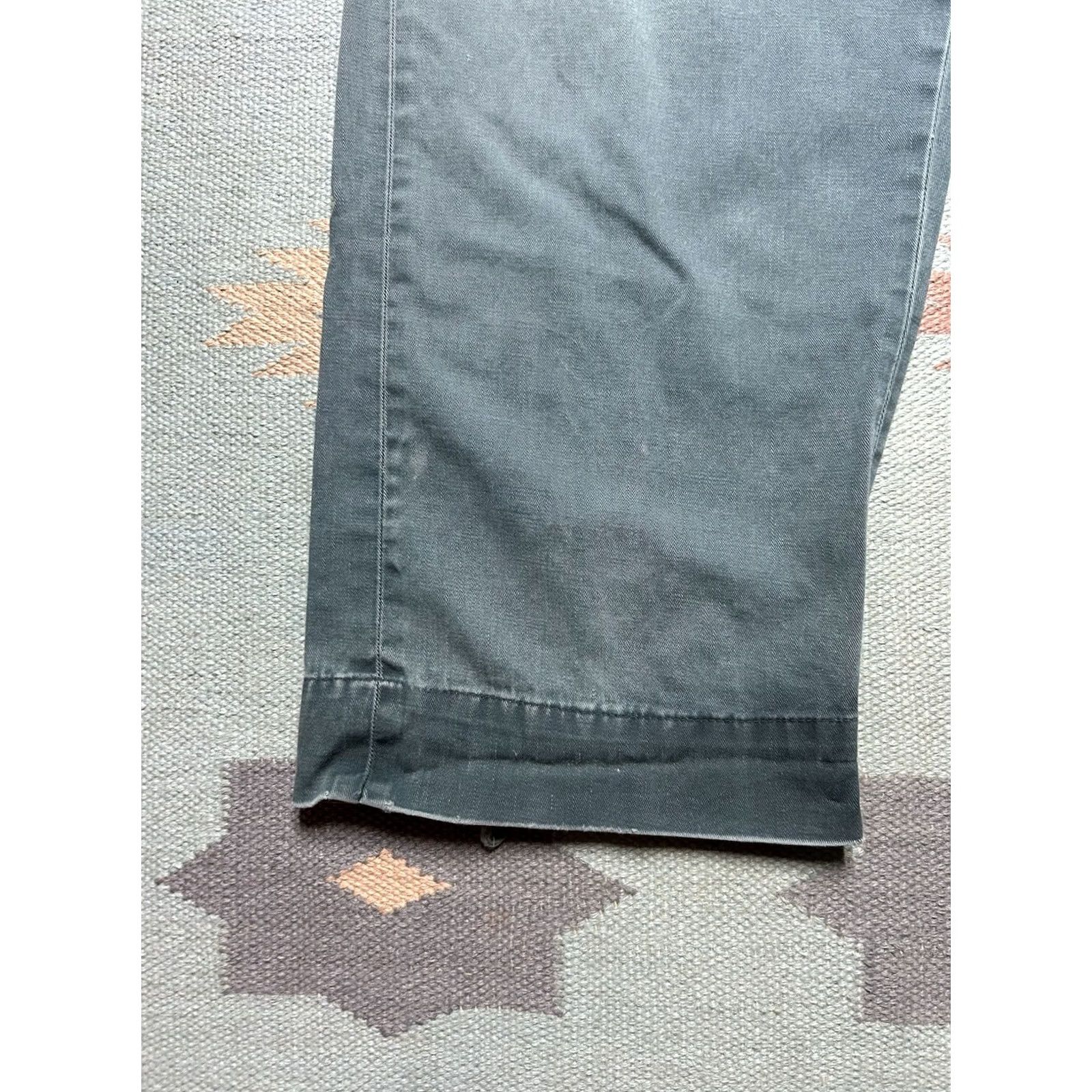 Vintage VINTAGE 1950s Chino Twill Work Pants Sage Green Sail Cloth Talon Zip 40x29 Men Pants Size US 40 / EU 56 - 3 Thumbnail