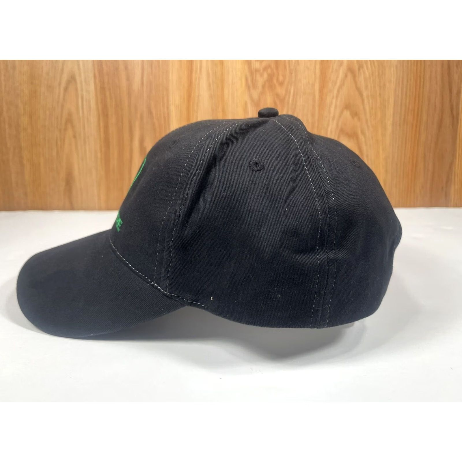 John Deere John Deere Black Green StrapBack Hat Cap One Size Fits Most Cotton Adjustable Men Size ONE SIZE - 4 Thumbnail
