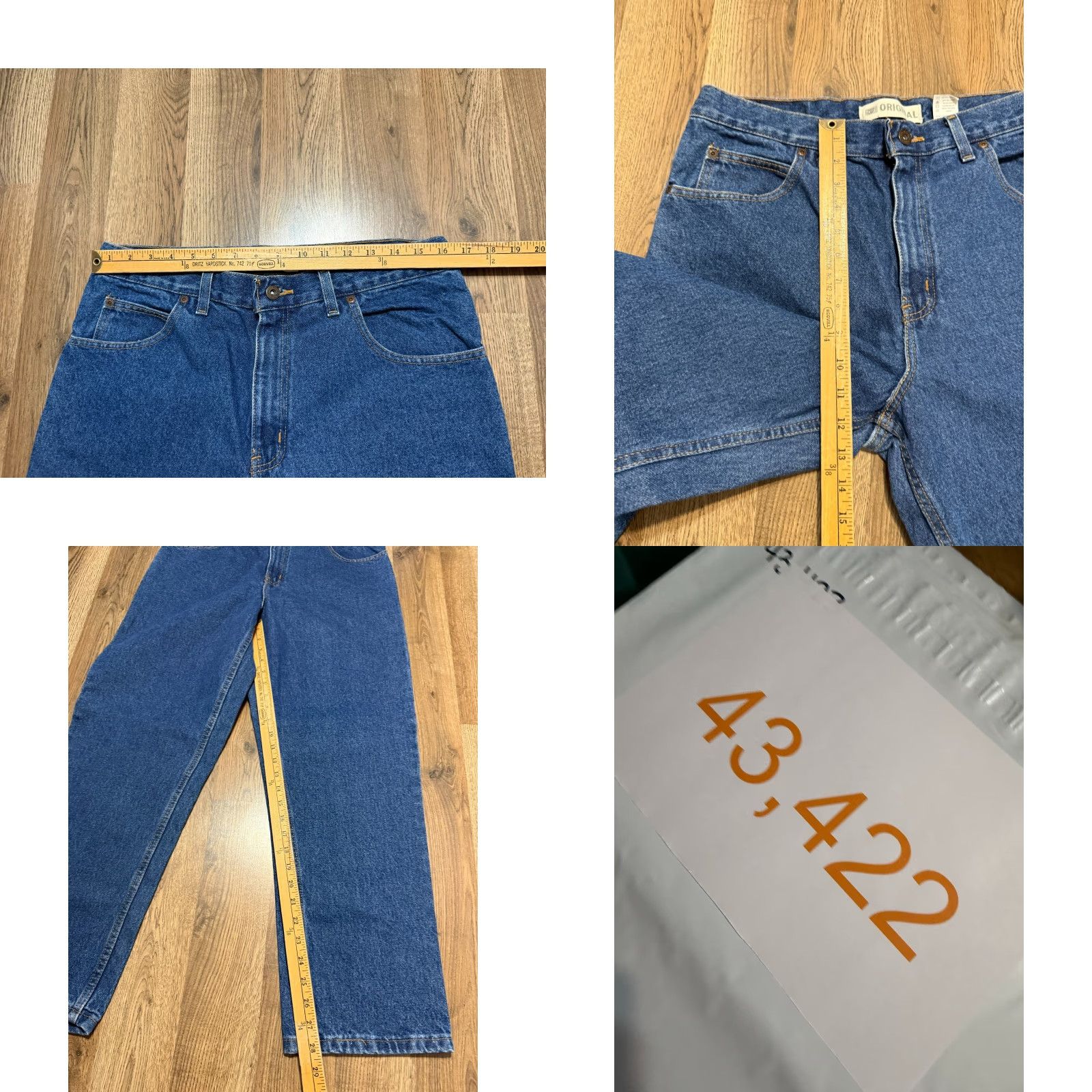 Faded Glory Faded Glory Jeans Men's 34x29 Blue Denim Straight Leg 5-Pocket Pockets Regular Rise Casual Vintage: No N/A Size US 34 / EU 50 - 8 Thumbnail