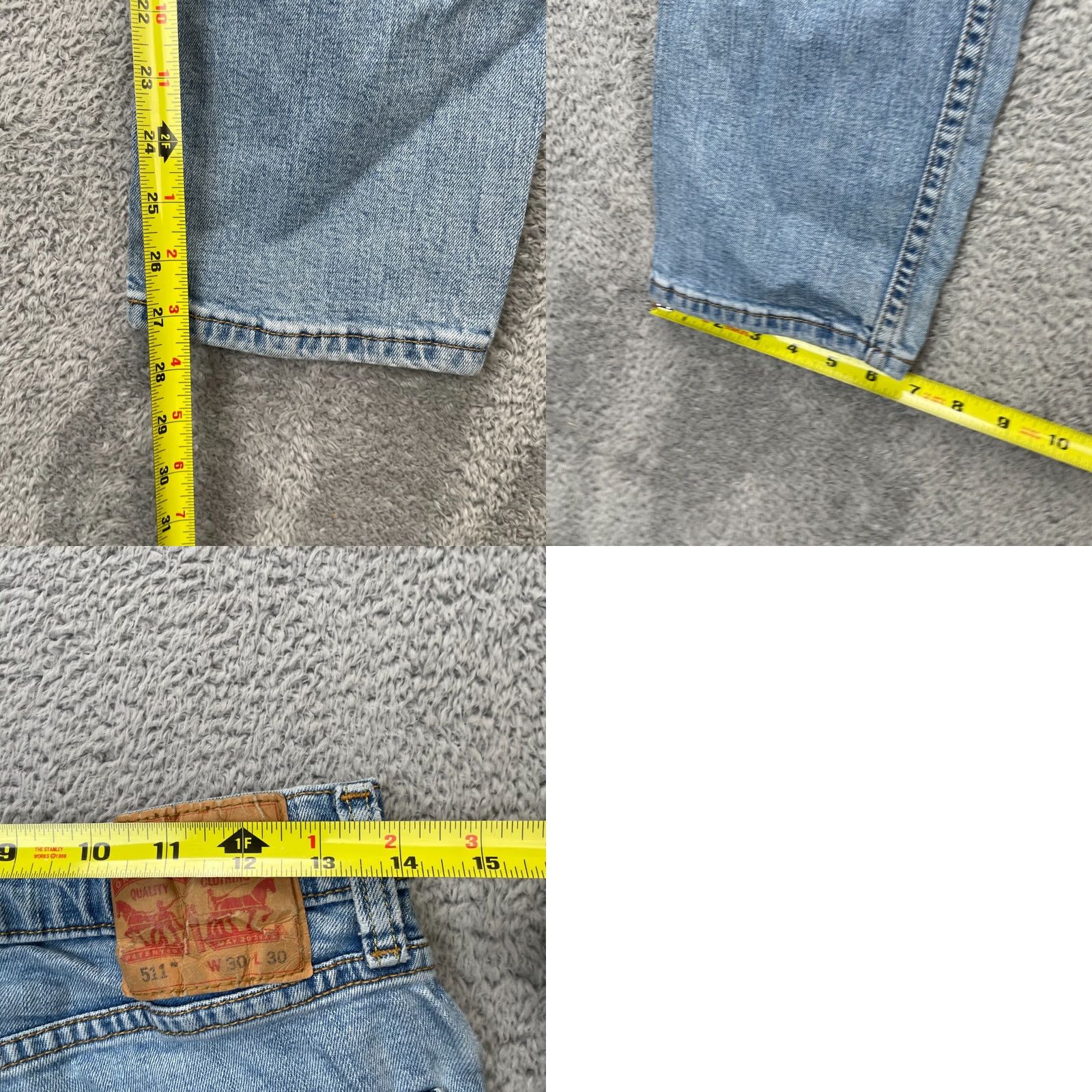 Levi's Levi's 511 Jeans Mens 30x30 Blue Straight Leg Slim Fit Denim Logo Cotton Stretch Category: Jeans Professional Structure Size US 28 / EU 44 - 8 Thumbnail