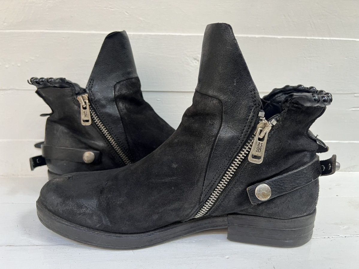 A.S.98 AS98 black Leather Biker Ankle Boots Size US 9 / IT 39 - 7 Thumbnail