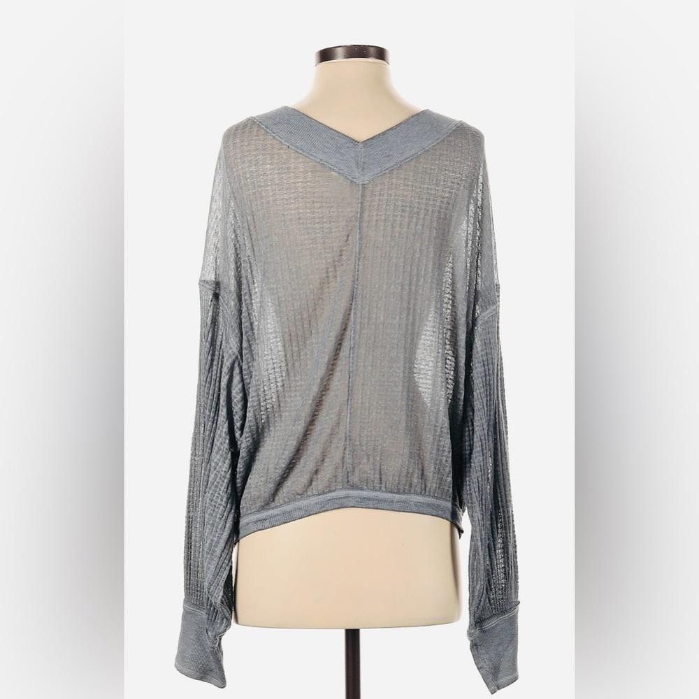 Designer We The Free Stylish V-Neck Oversized Sweater Size XS / US 0-2 / IT 36-38 - 2 Thumbnail