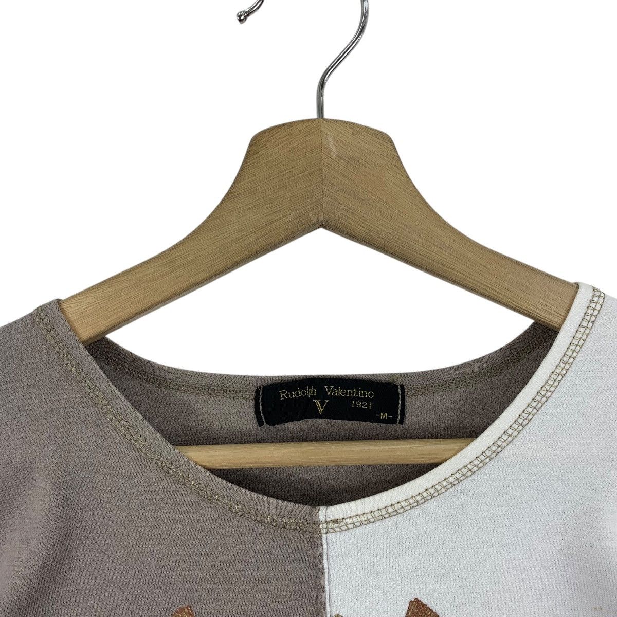 Valentino × Vintage Vintage RUDOLPH VALENTINO embroidery logo tee Size US M / EU 48-50 / 2 - 5 Thumbnail