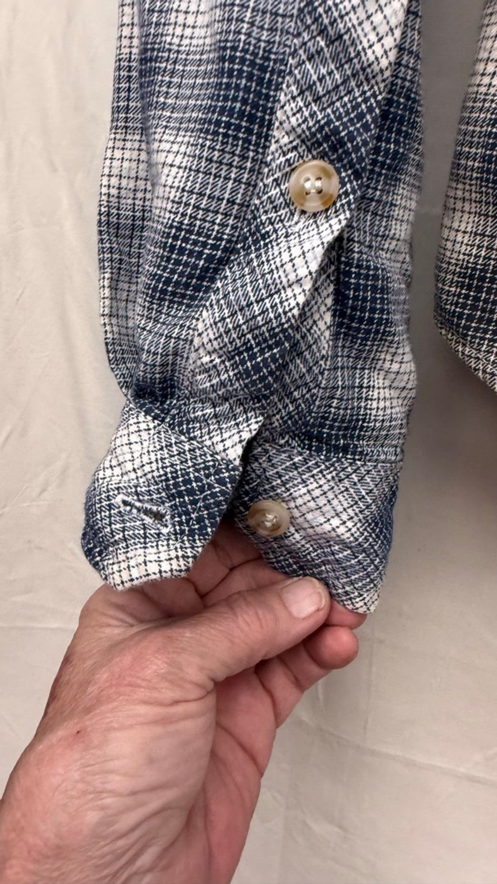Kill City Men's KILL CITY Blue White Plaid Casual Button Down Shirt M Size US M / EU 48-50 / 2 - 4 Thumbnail