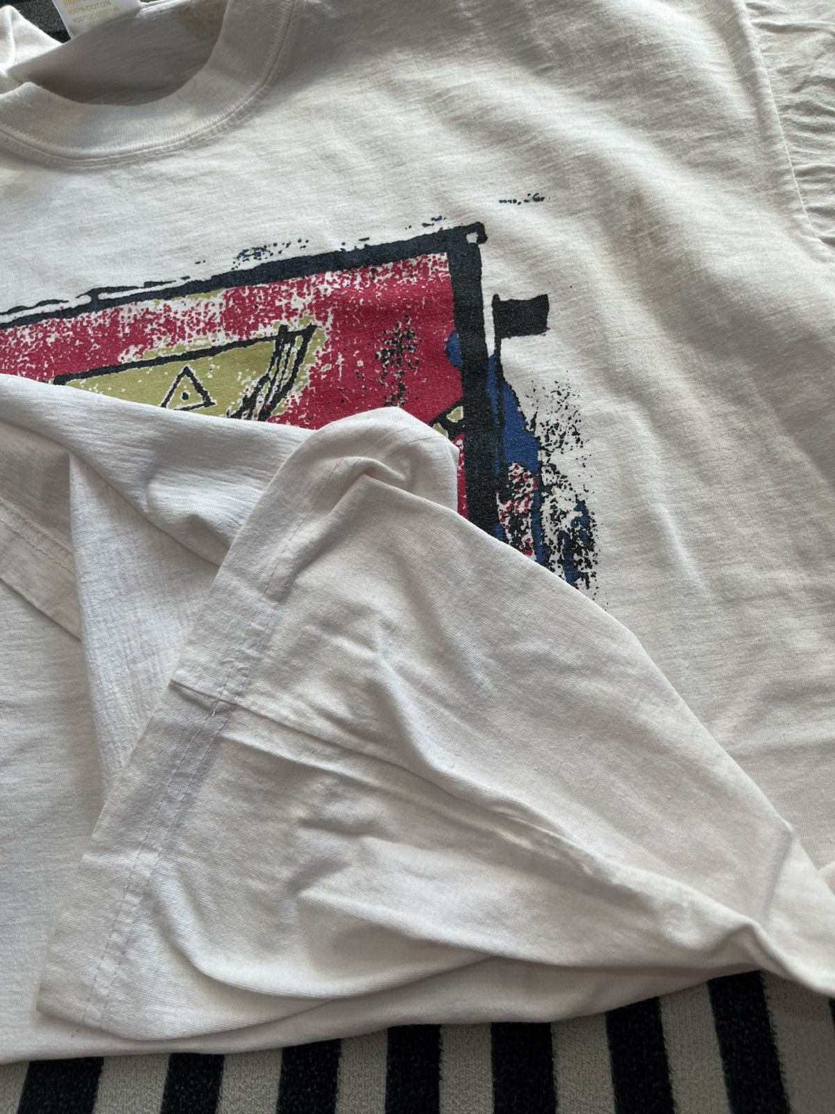 Vintage Vintage 90s BASIC LINE GRAPHICS Scarecrow Art T-Shirt XL Size US L / EU 52-54 / 3 - 6 Thumbnail