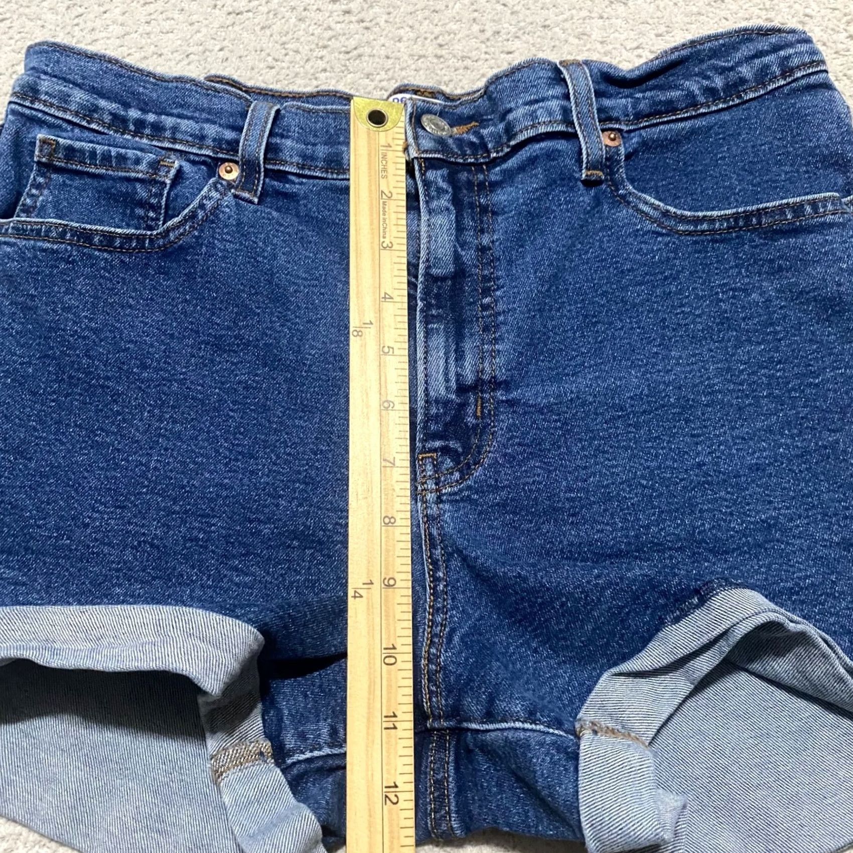 Levi's Levi's Womens Jeans Shorts High Rise Inseam 3" Blue Denim 5-Pocket Button Closure Casual Summer XS-XL? Size 34" / US 12 / IT 48 - 6 Thumbnail