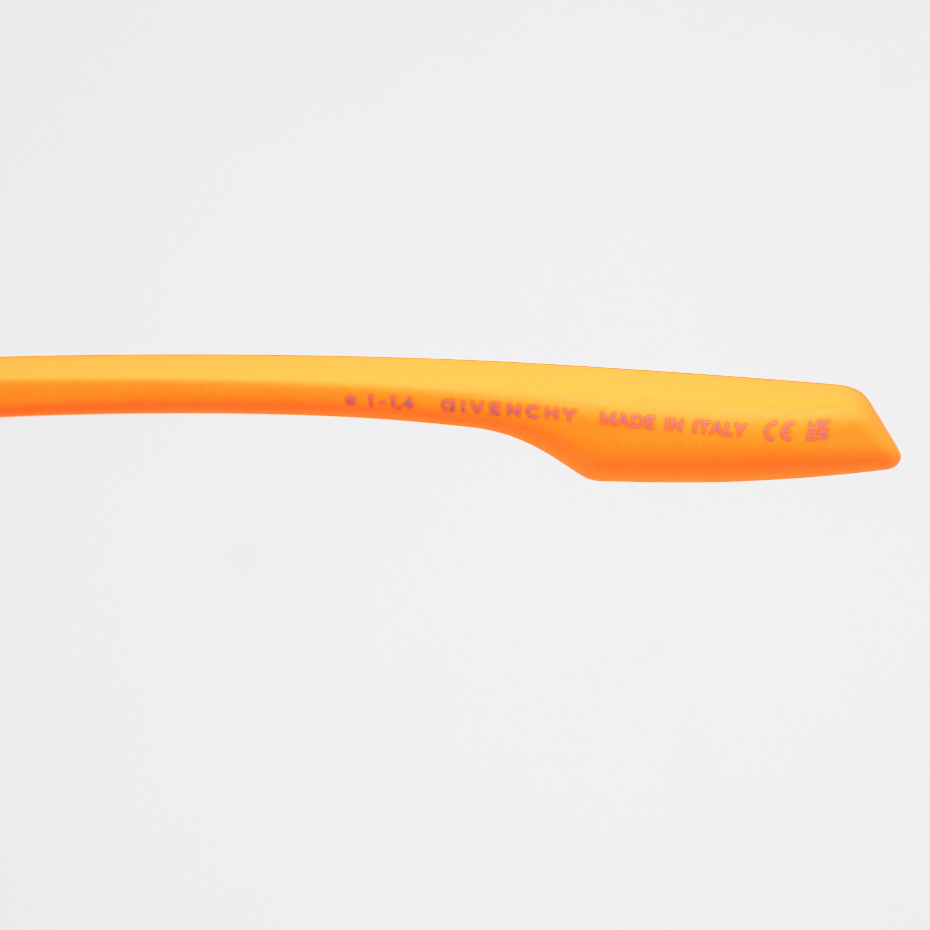 Givenchy Givenchy Giv Cut Shield Sunglasses Orange Unisex Size ONE SIZE - 8 Thumbnail