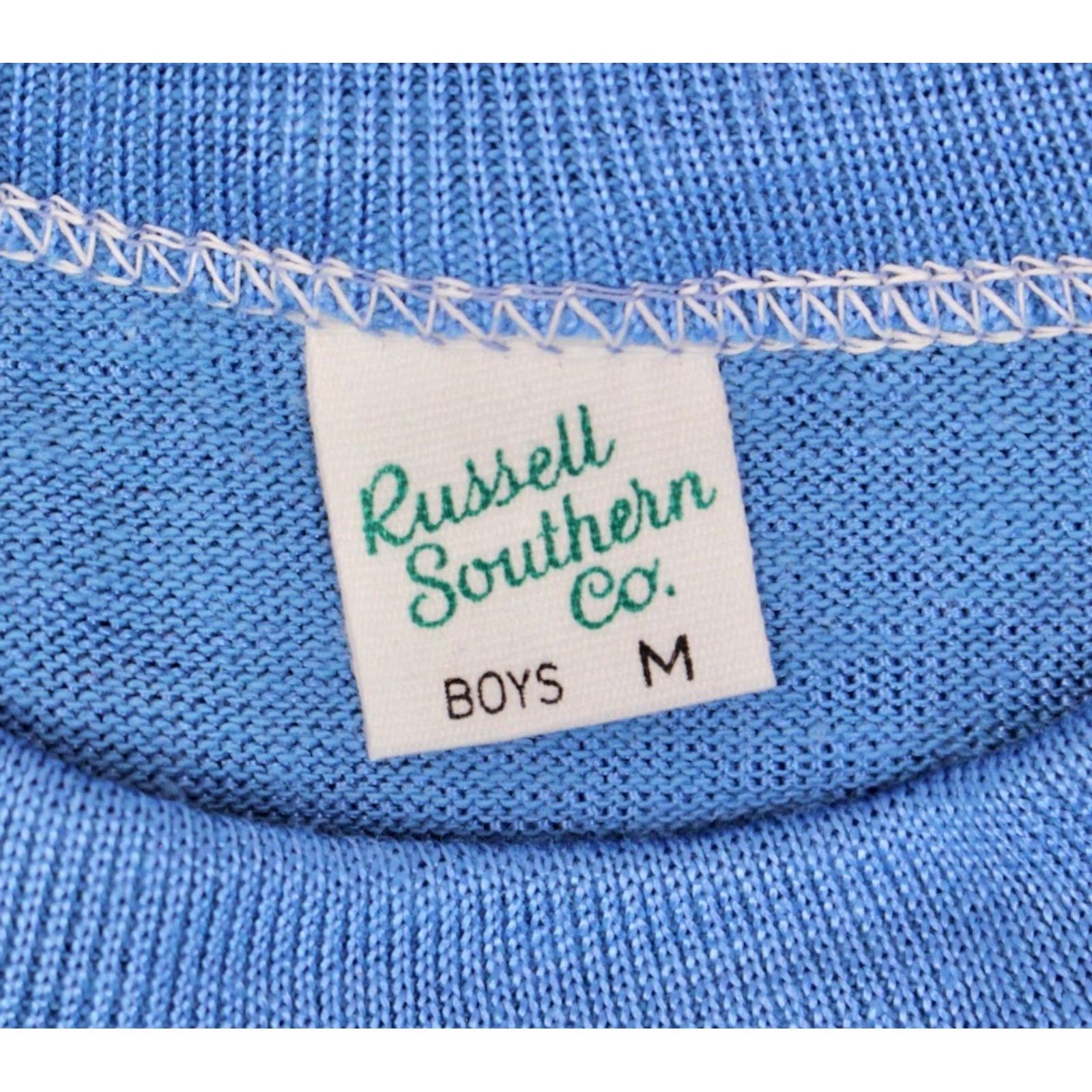 Vintage VTG 1960s Boy's Blue Blank Durene T Shirts Lot M 60s Russell Southern Shirt Boys Vintage Blank Durene Polyester Blend #16835 L Blue Size US M / EU 48-50 / 2 - 2 Thumbnail