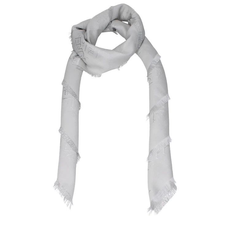 Fendi ob1o1e1124 Size: OS / Virgin Wool Scarve in Grey Size ONE SIZE - 1 Thumbnail