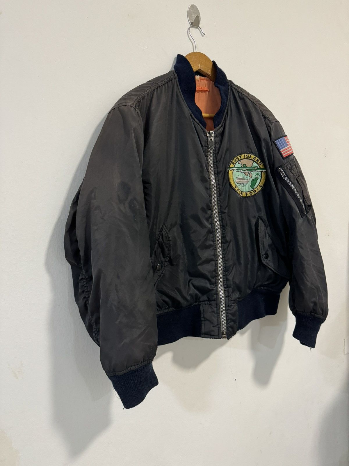 Vintage Vintage Faded Busy Island Military Bomber Jacket Size US M / EU 48-50 / 2 - 2 Thumbnail