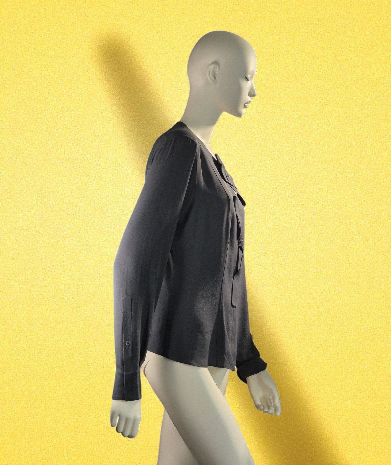 Other Aquilano Rimondi- Charcoal Grey Pure Silk Shirt 62–67 it 46 Size M / US 6-8 / IT 42-44 - 12 Thumbnail