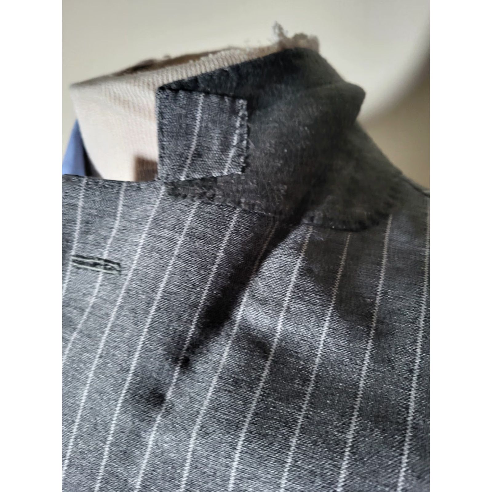 Suitsupply Suitsupply Gray Striped Havana VBC Wool Blazer Sport Coat Coat 40R Slim Notch Two-Button Wool Men Regular Vintage No Size 40R - 7 Thumbnail