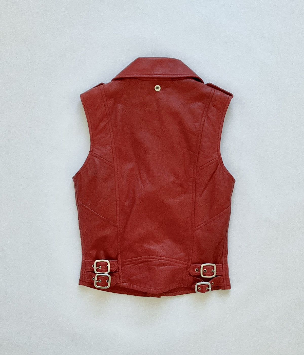 Schott Vintage Schott Perfecto Red Leather Biker jacket Size XS / US 0-2 / IT 36-38 - 3 Thumbnail