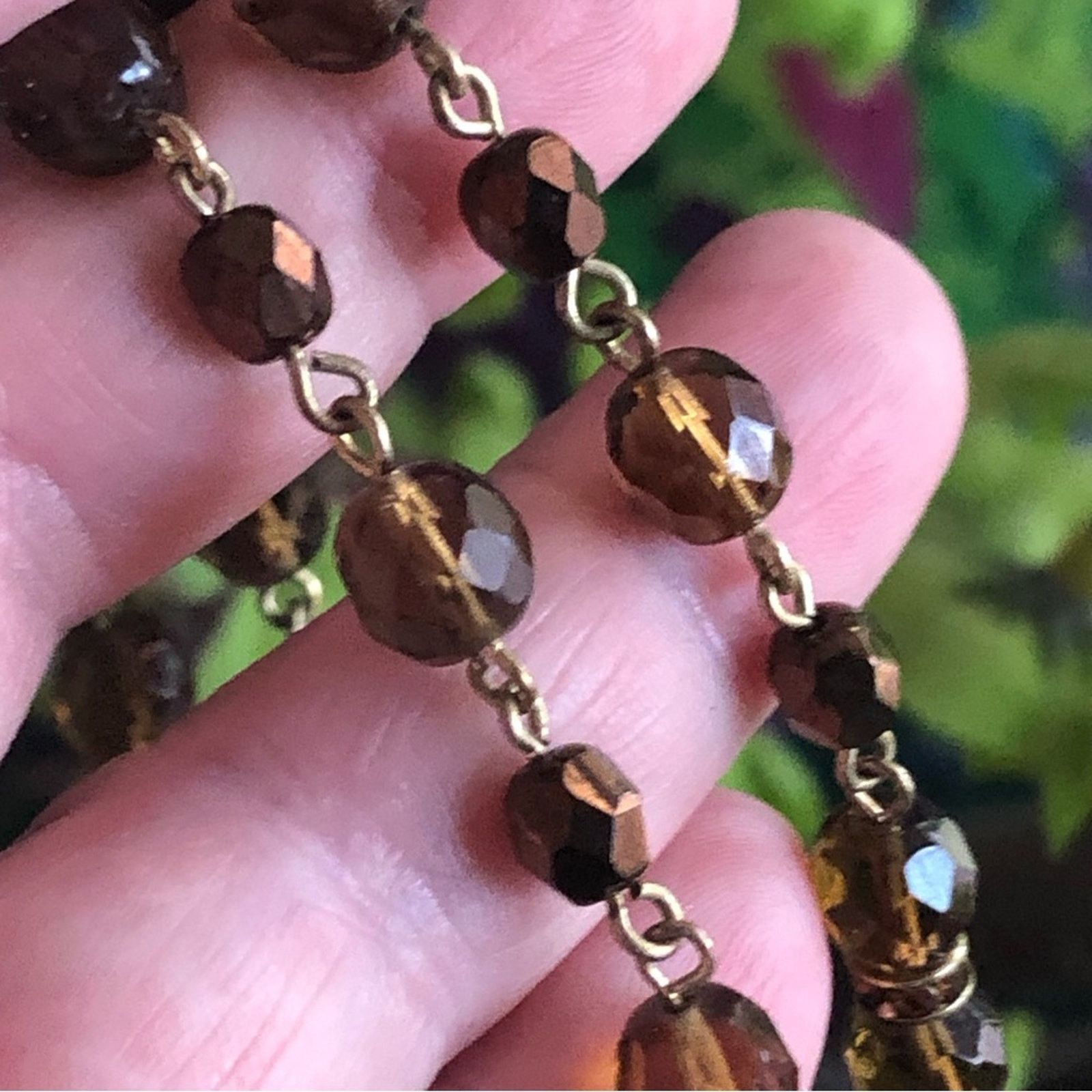 Vintage Vintage Avon brown topaz elegant chandelier style necklace Size ONE SIZE - 9 Thumbnail