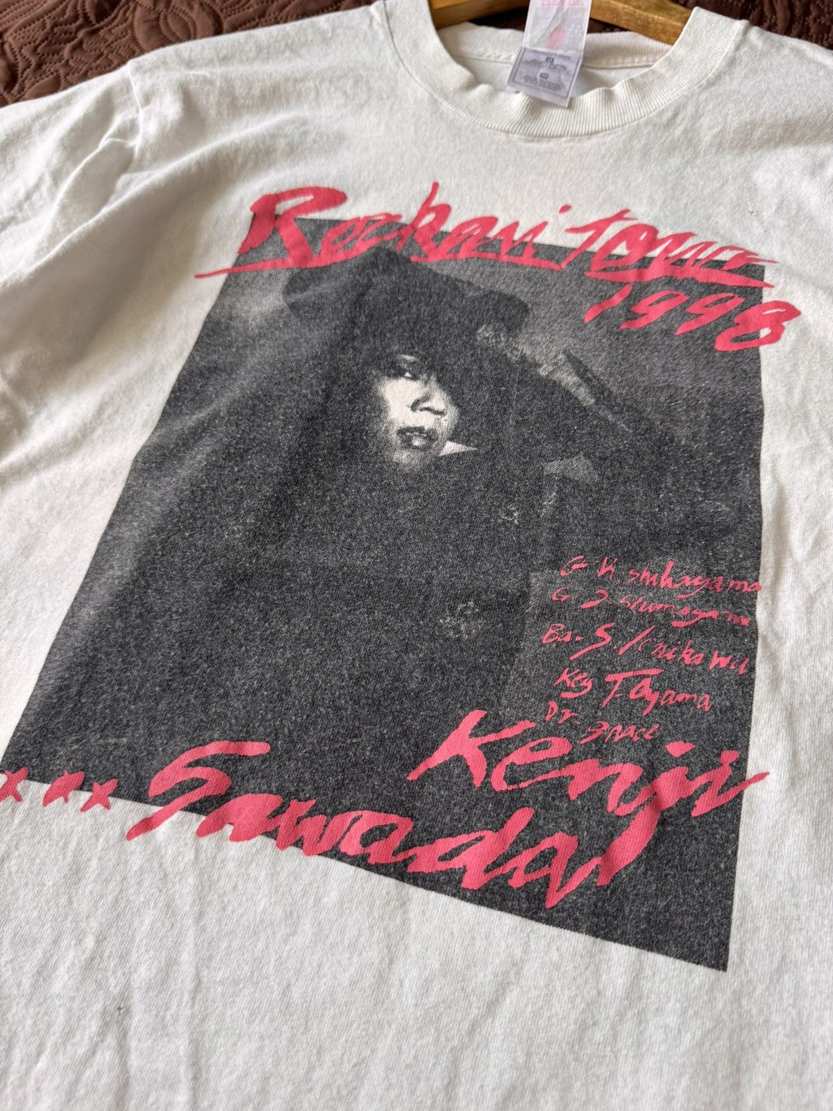 Band Tees Japanese rock singer Kenji Sawada's "Rockan Tour"1998 Size US M / EU 48-50 / 2 - 4 Thumbnail
