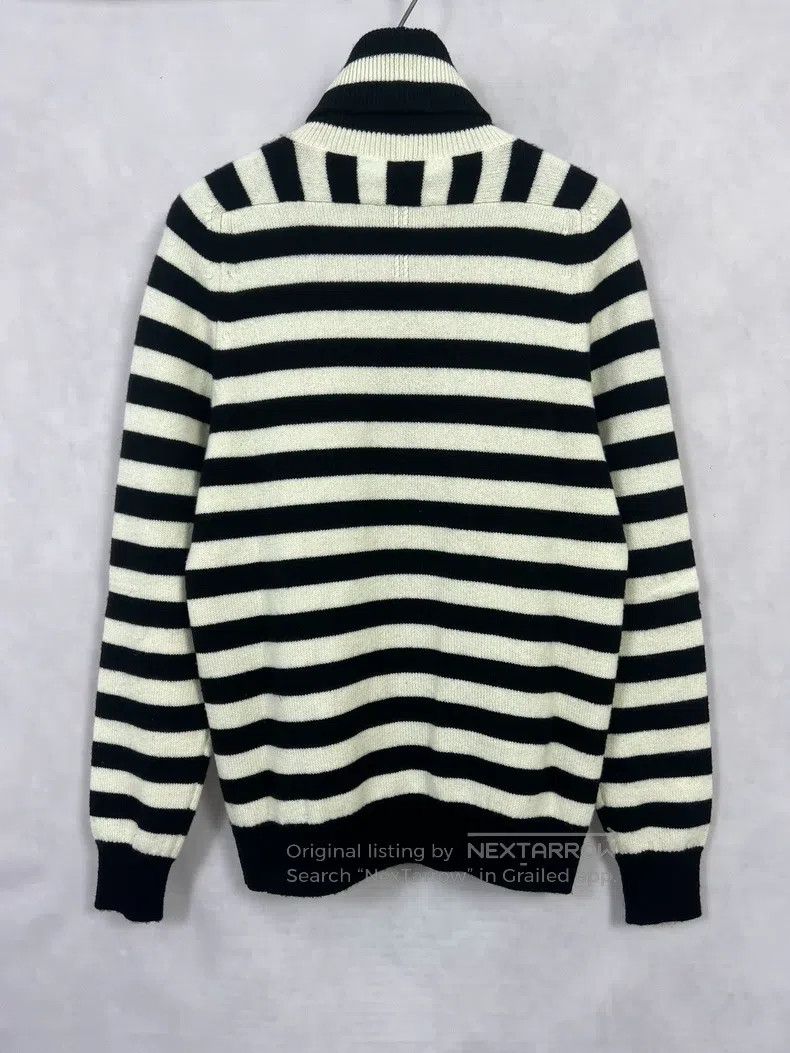 Saint Laurent Paris Saint Laurent Paris Black and White Striped Turtleneck Swe Size US S / EU 44-46 / 1 - 2 Thumbnail