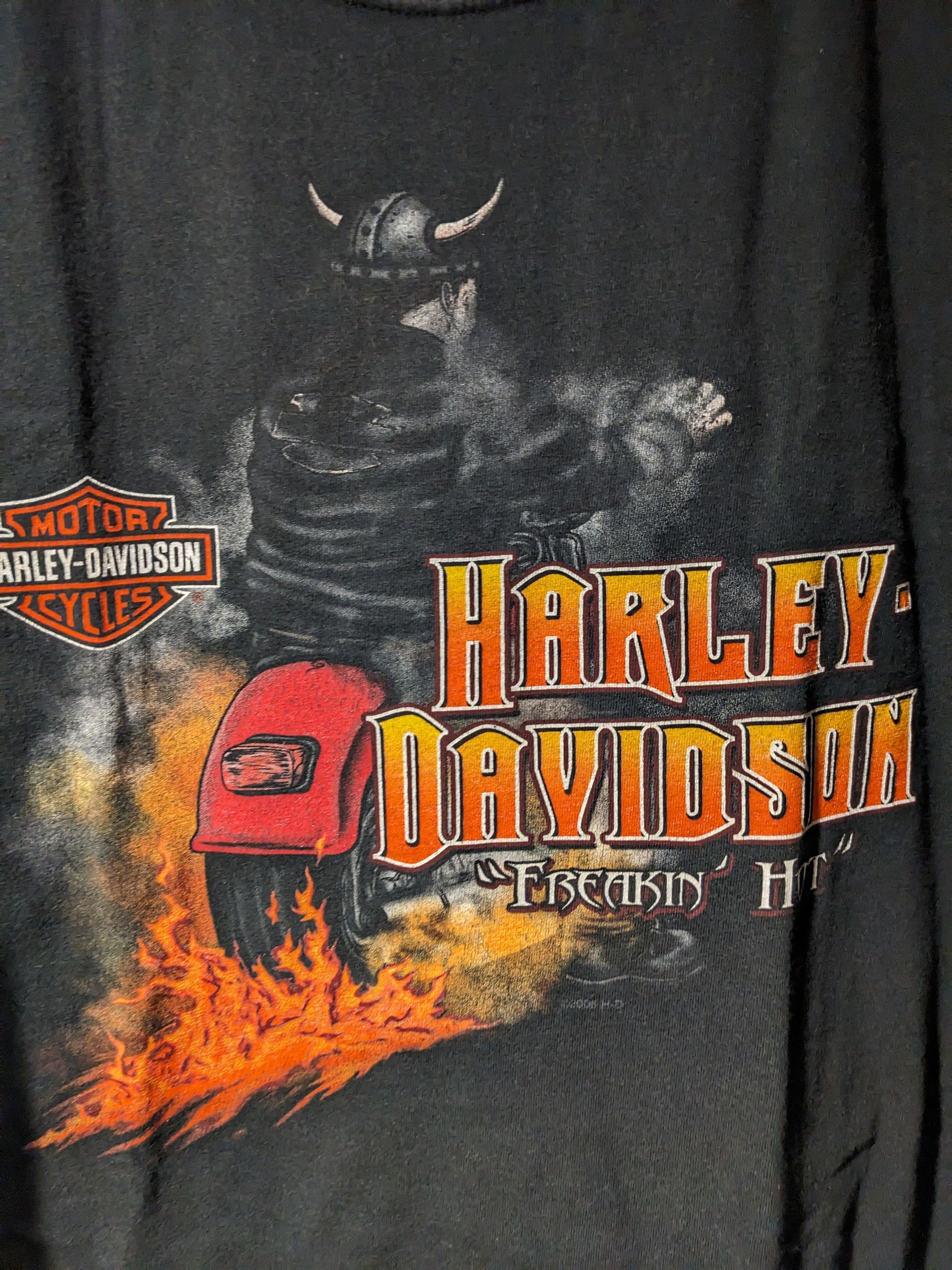Harley Davidson Vintage 2006 Harley Davidson Motorcycle Devil T-Shirt Size US XXL / EU 58 / 5 - 2 Thumbnail