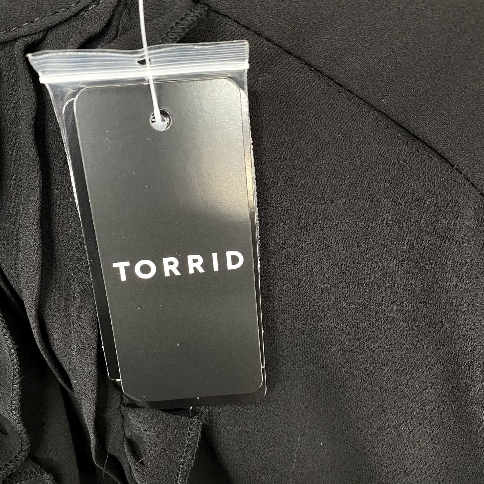 Torrid Torrid Ruffle Tunic Top Womens 3X Black Button Front Flutter Sleeve Size XXL / US 16-18 / IT 52-54 - 7 Thumbnail